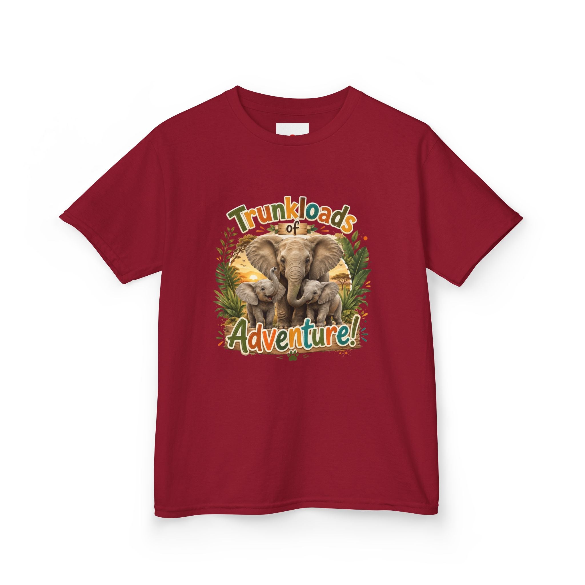 Kids Tee - "Trunkloads of Adventure" Elephant Graphic