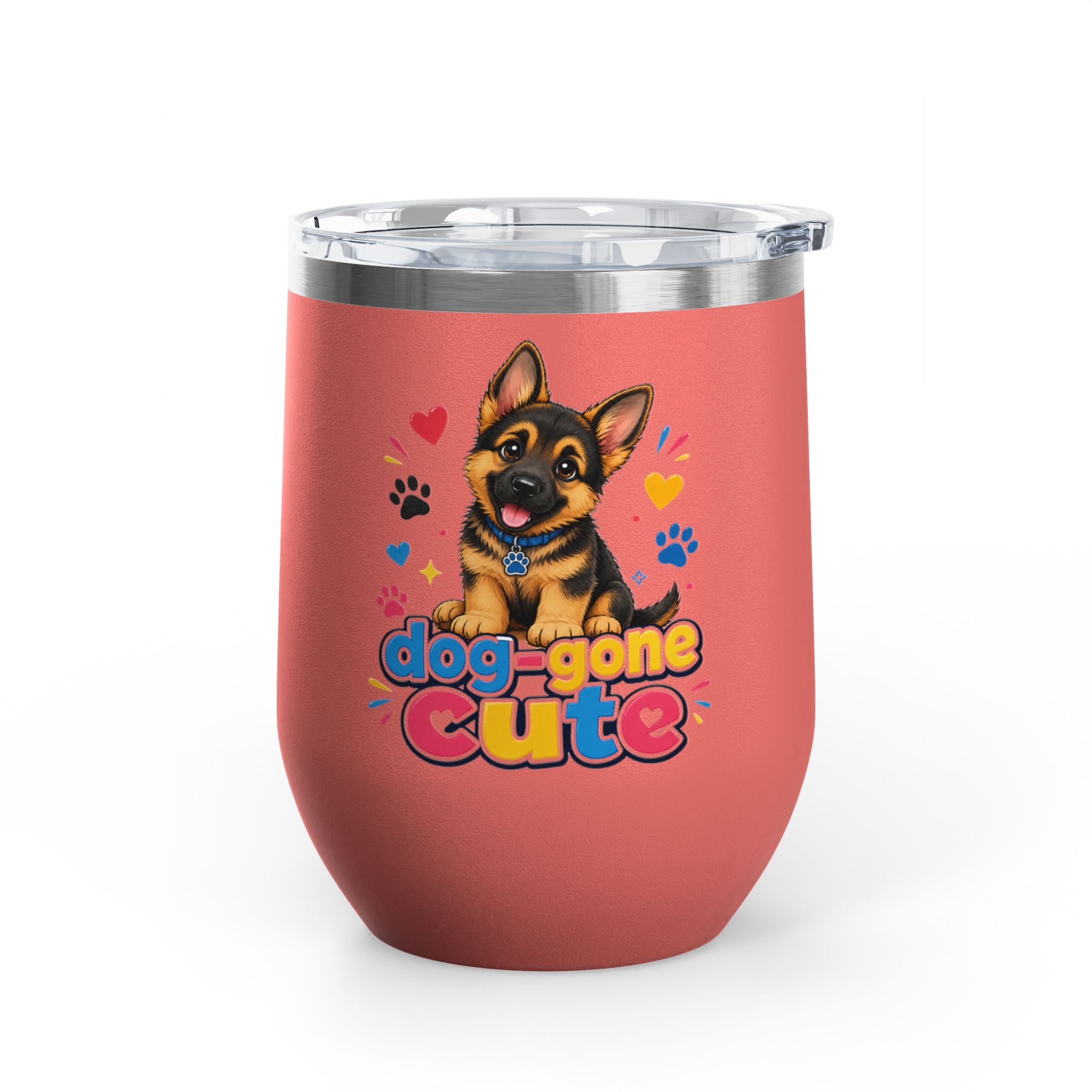 "Dog-Gone Cute" German Shepherd 12oz Insulated Cup