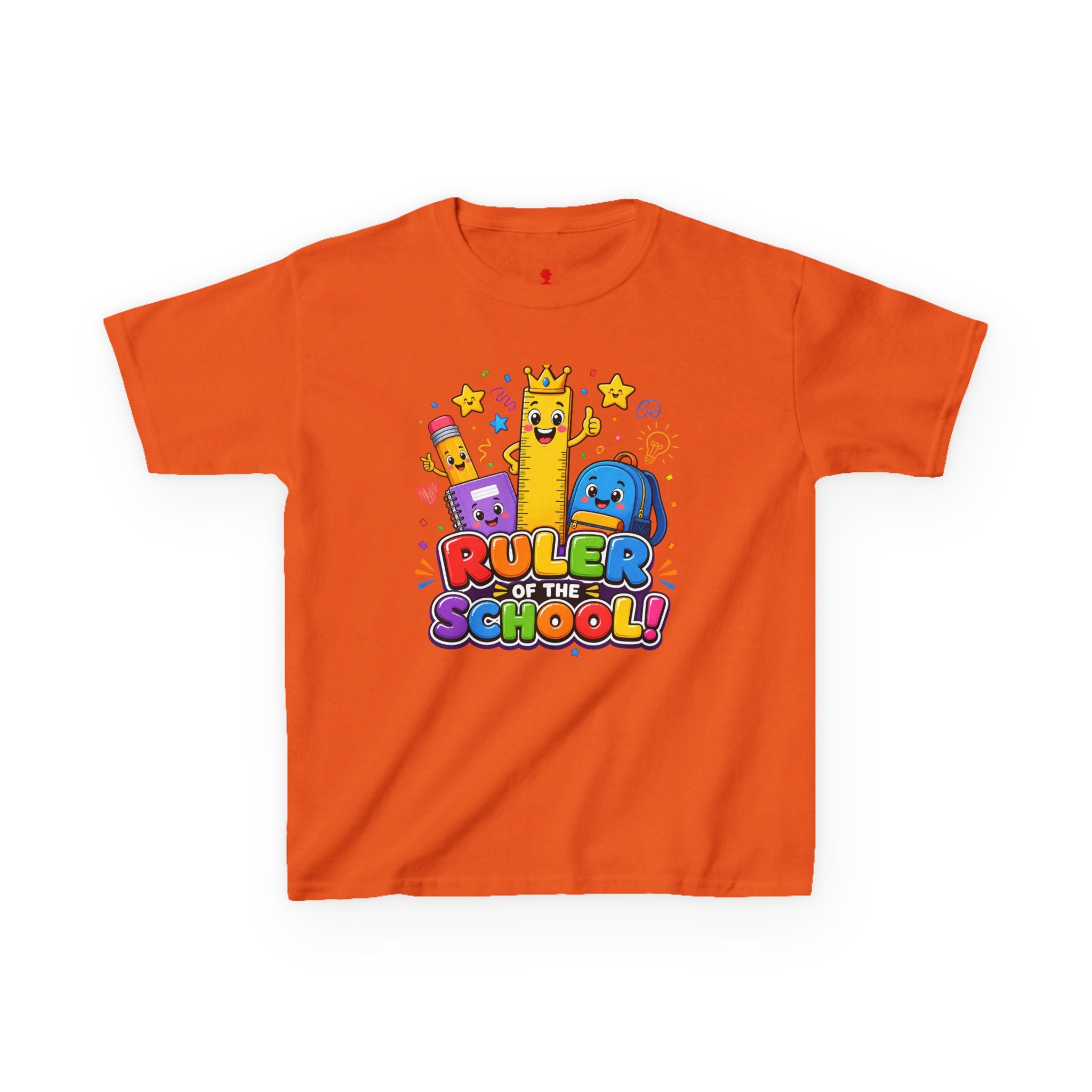 Ruler of the School kids T-Shirt | Cute School Supplies Graphic