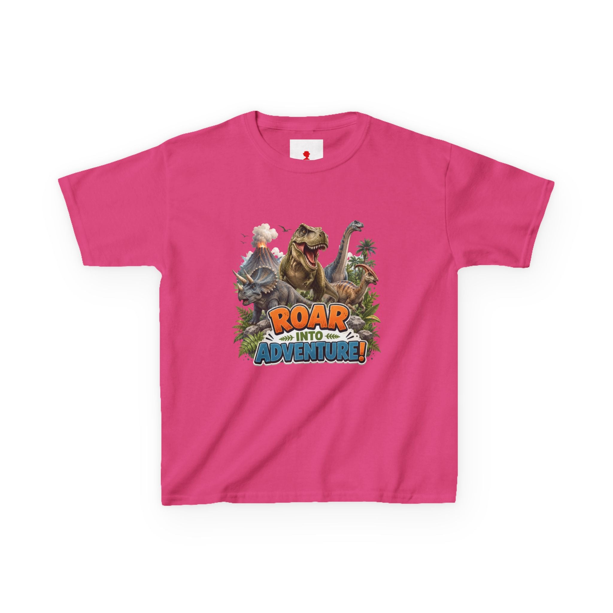 Kids Dinosaur Tee - "Roar Into Adventure" Graphic Shirt for Boys & Girls