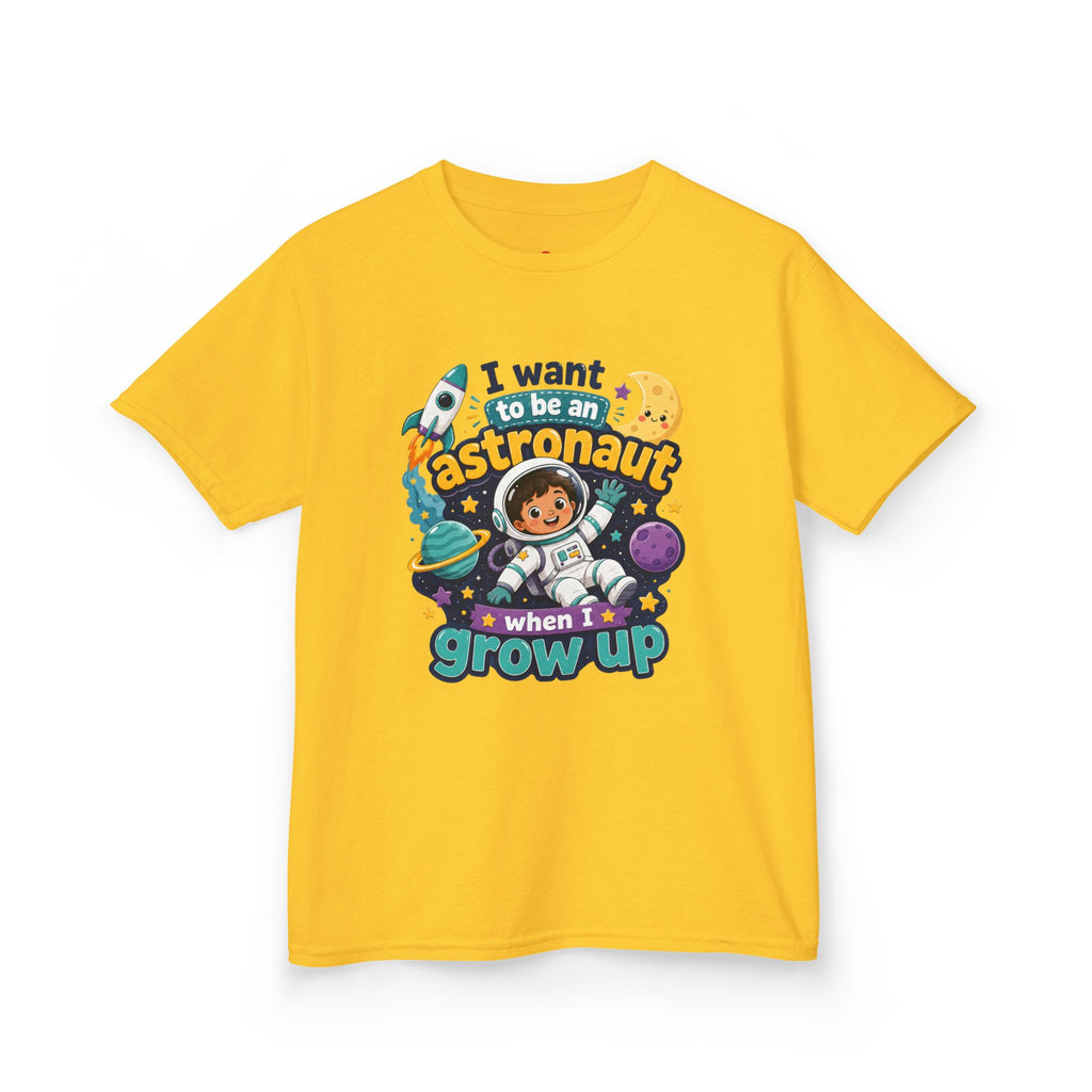 Kids Astronaut T-Shirt — "I Want to Be an Astronaut When I Grow Up" Space Tee