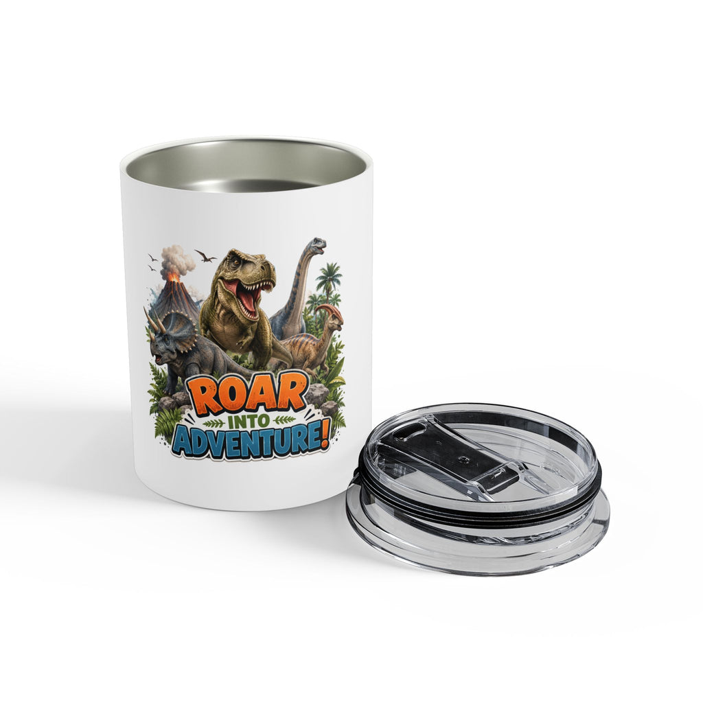 Roar Into Adventure! Dinosaur 10oz Tumbler — Kids Travel Cup