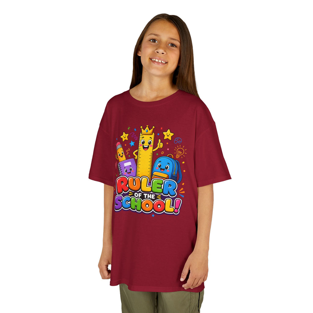 Ruler of the School kids T-Shirt | Cute School Supplies Graphic