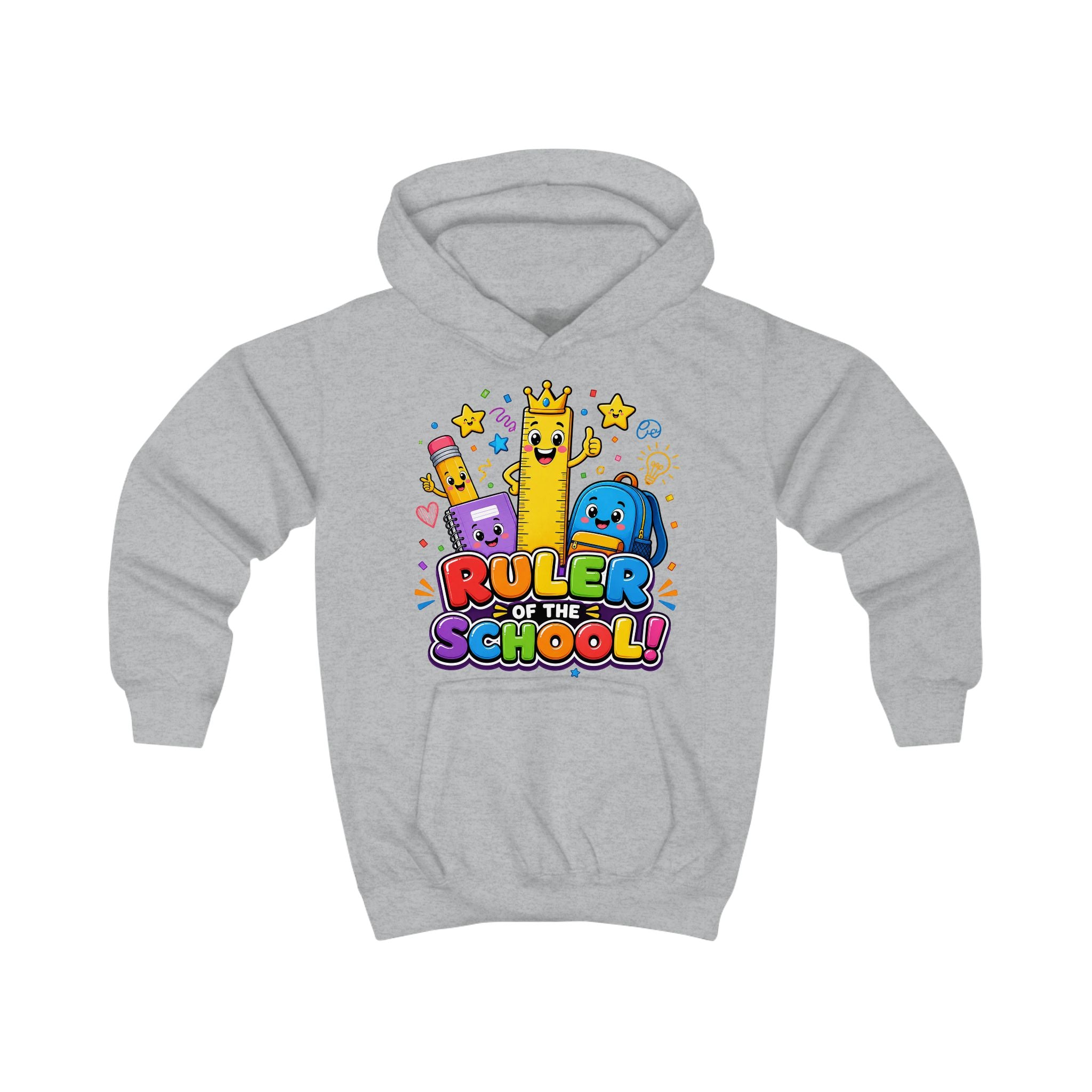 Ruler of the School Kids Hoodie | Cute Pencil Character School Supplies