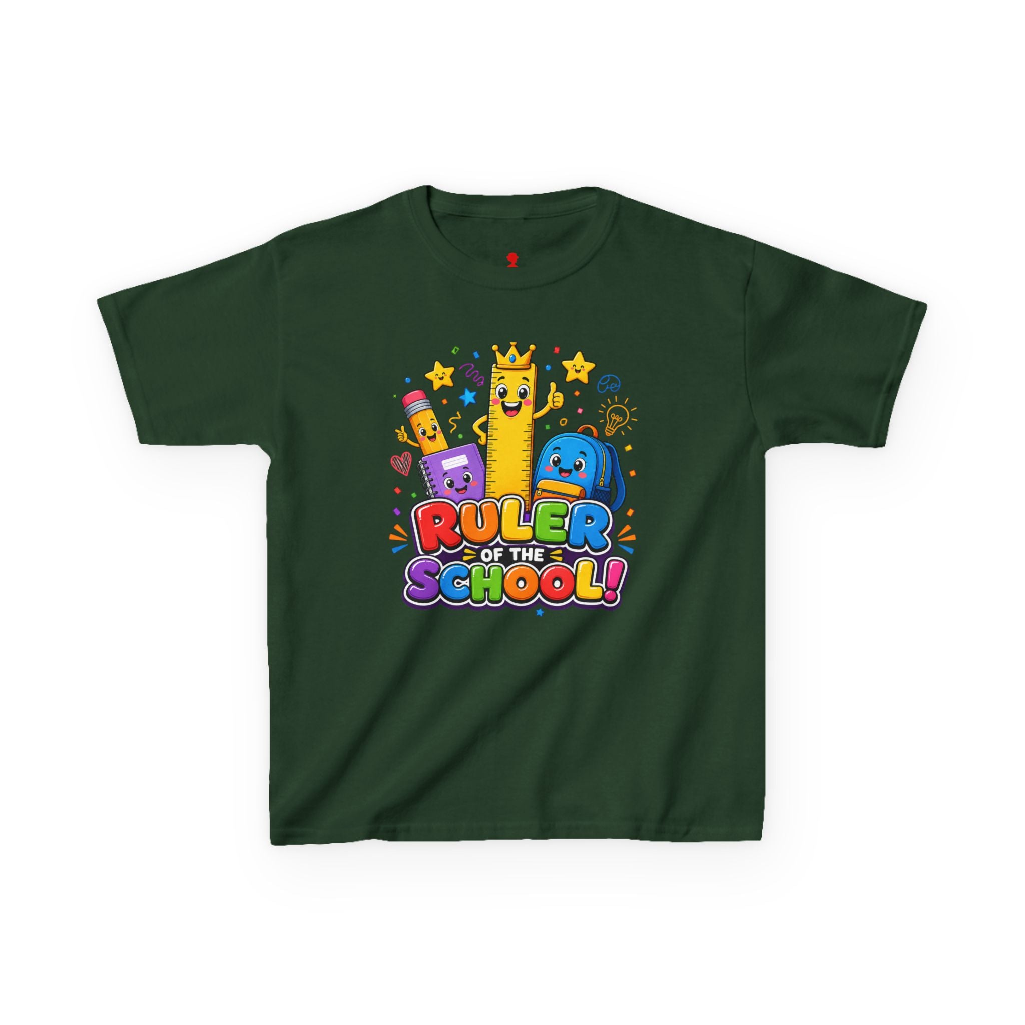Ruler of the School kids T-Shirt | Cute School Supplies Graphic