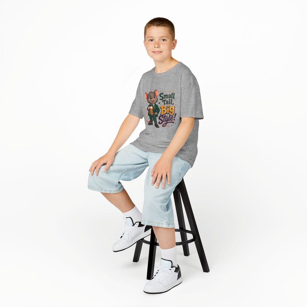Kids T-Shirt — “Small Tail, Big Style!” Cartoon Mouse Graphic Tee