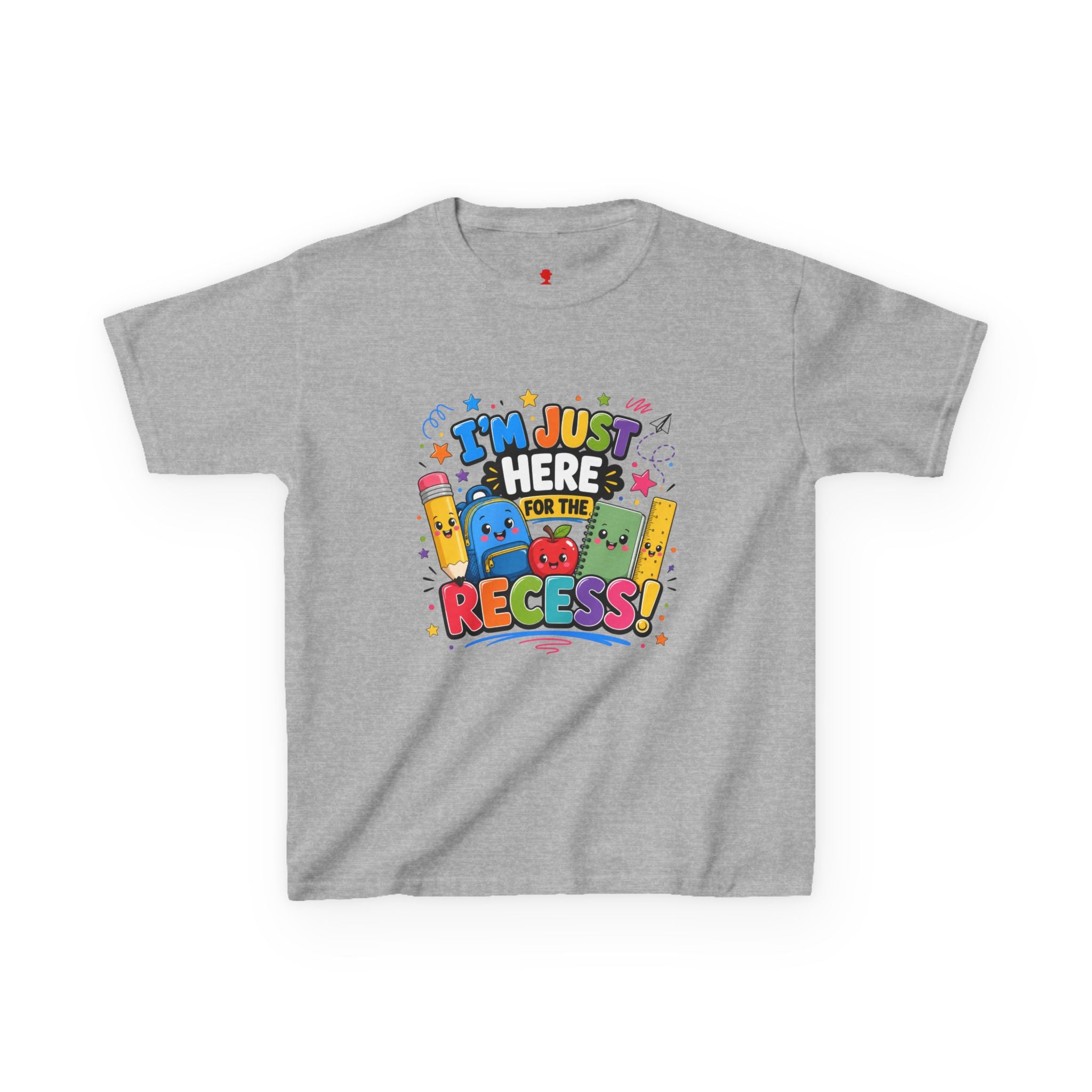 I'm Just Here for Recess Kids T-Shirt | Playful School Graphic Tee