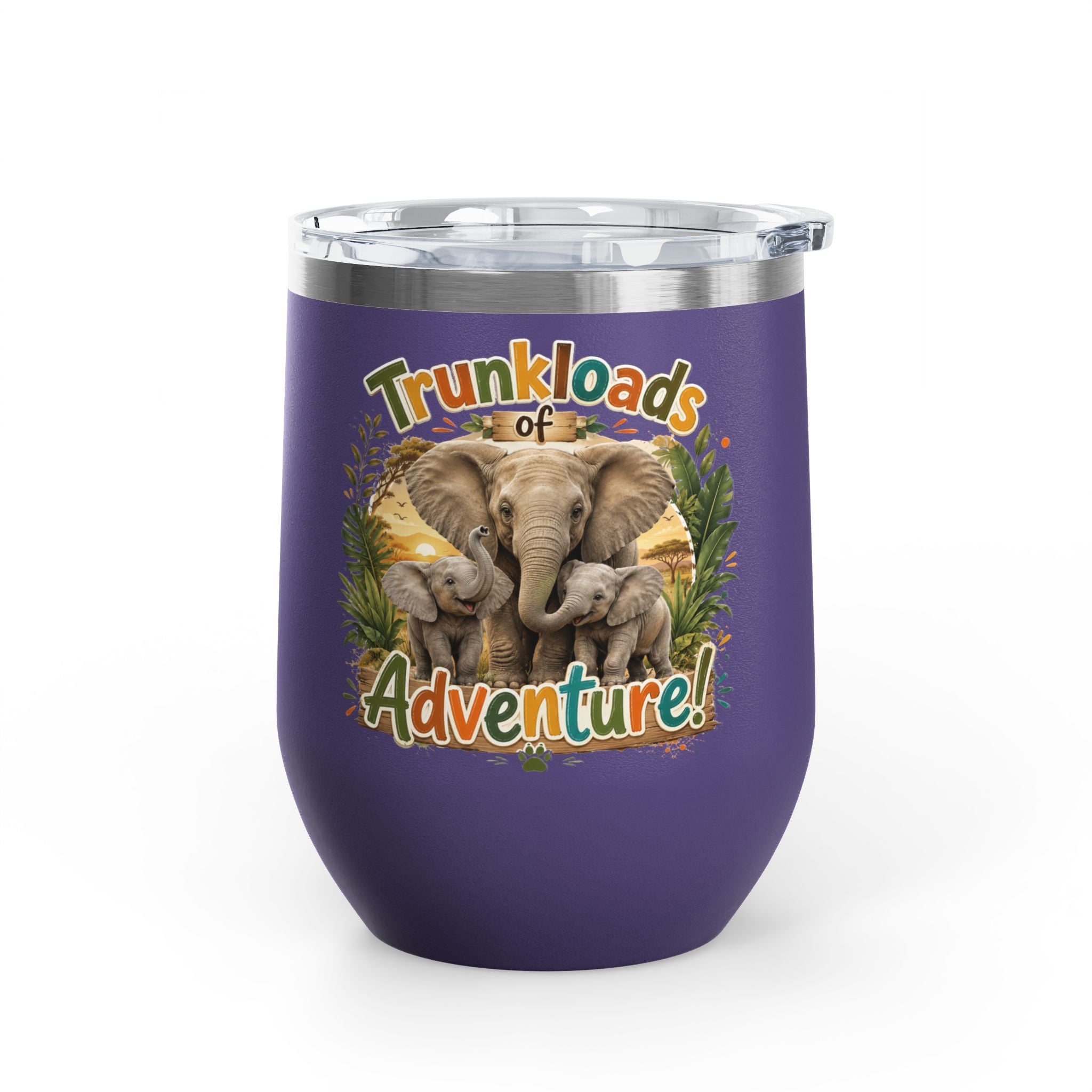 Elephant 'Trunkloads of Adventure' 12oz Tumbler