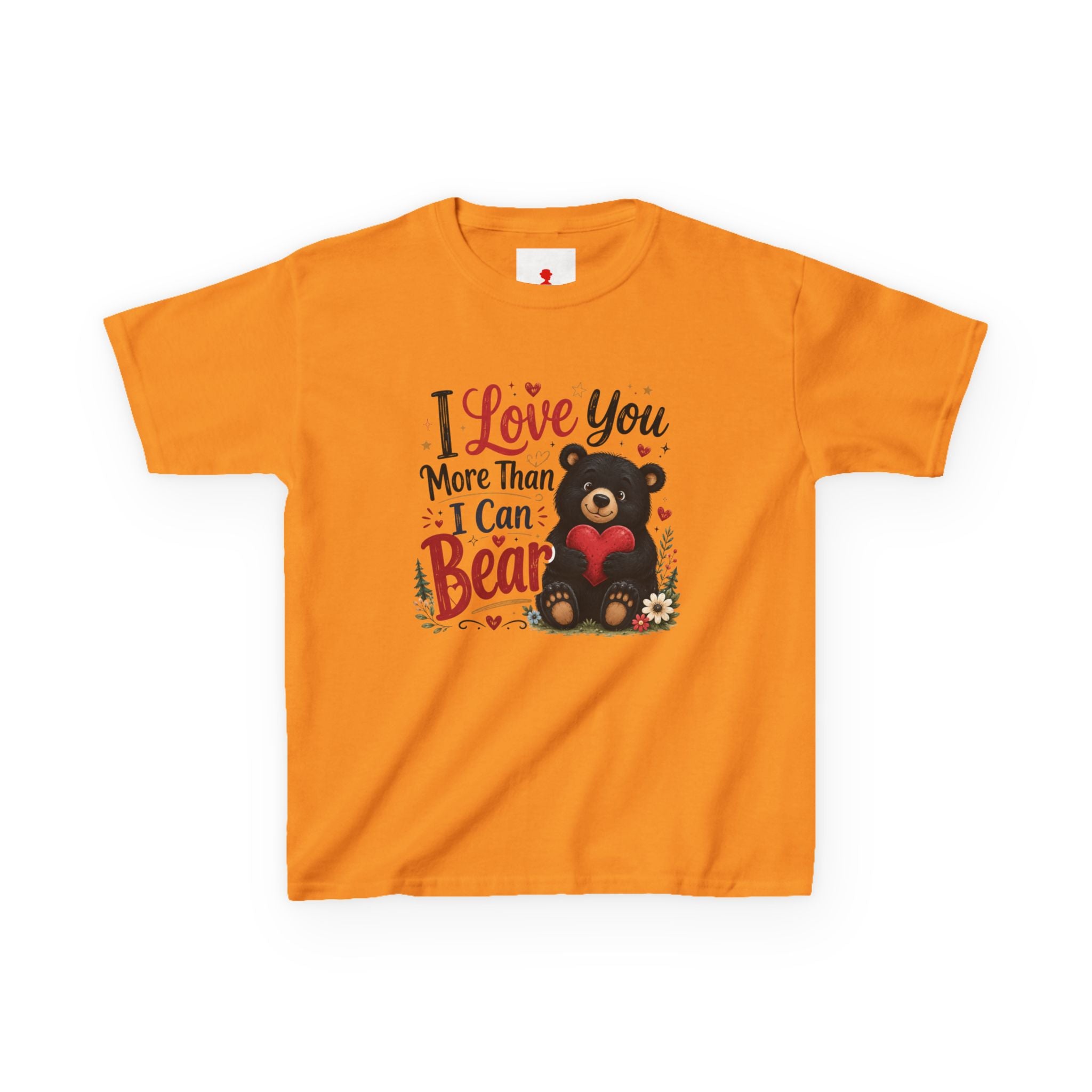Kids T-Shirt - "I Love You More Than I Can Bear" Cute Bear Valentine Tee