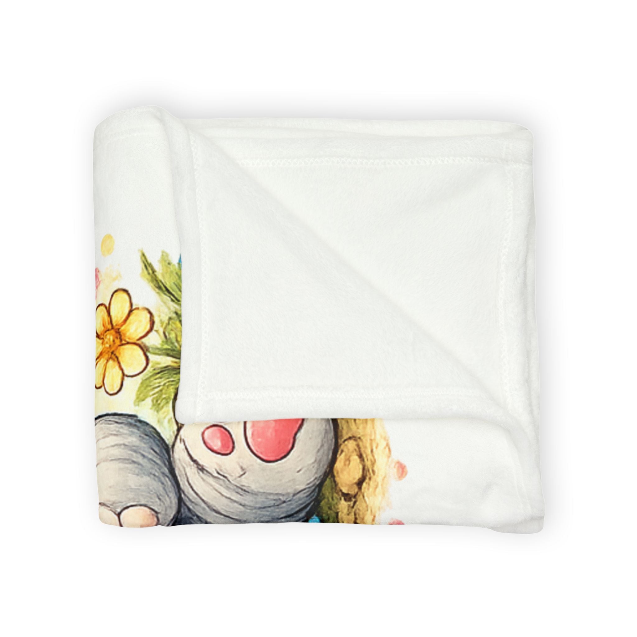 Baby Elephant Plush Blanket - "Little Peanut Big Heart" Cute Nursery Throw