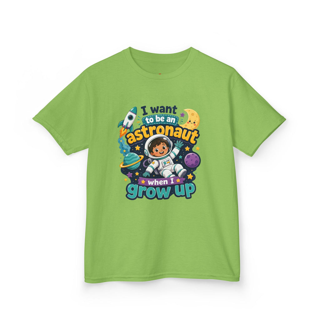 Kids Astronaut T-Shirt — "I Want to Be an Astronaut When I Grow Up" Space Tee