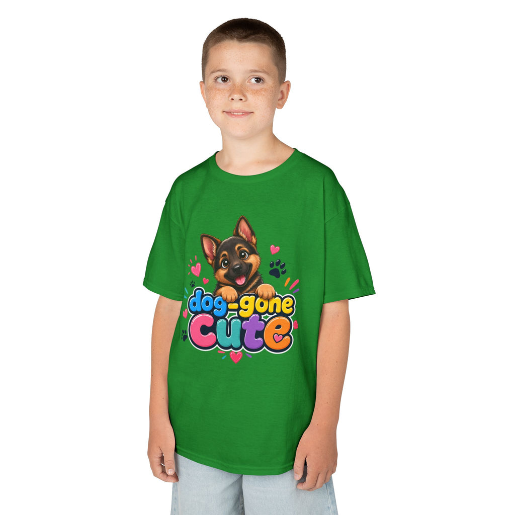 Kids T-Shirt — "Dog-Gone Cute" German Shepherd Puppy Tee