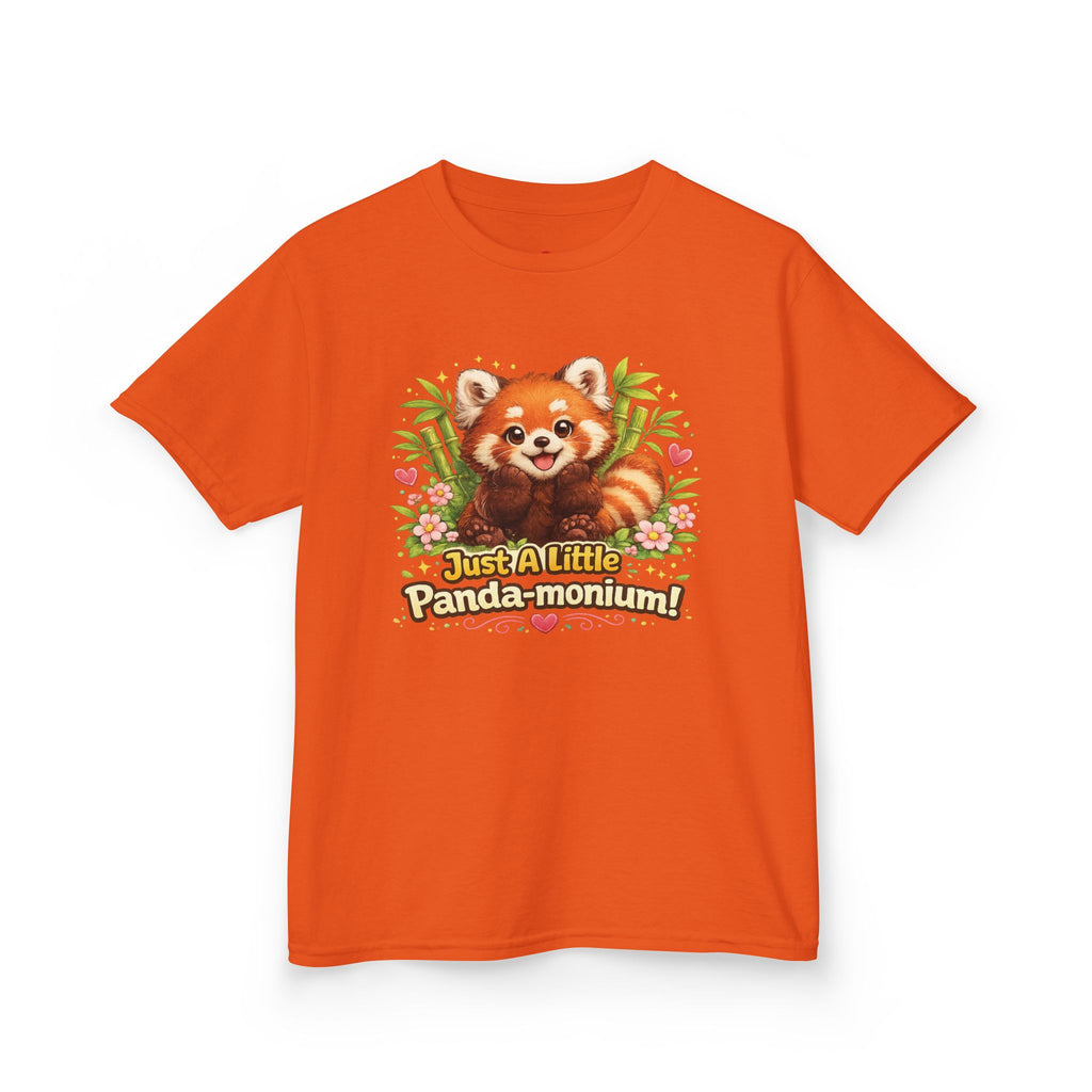 Red Panda Illustration Kids T-Shirt | "Just A Little Panda-monium"