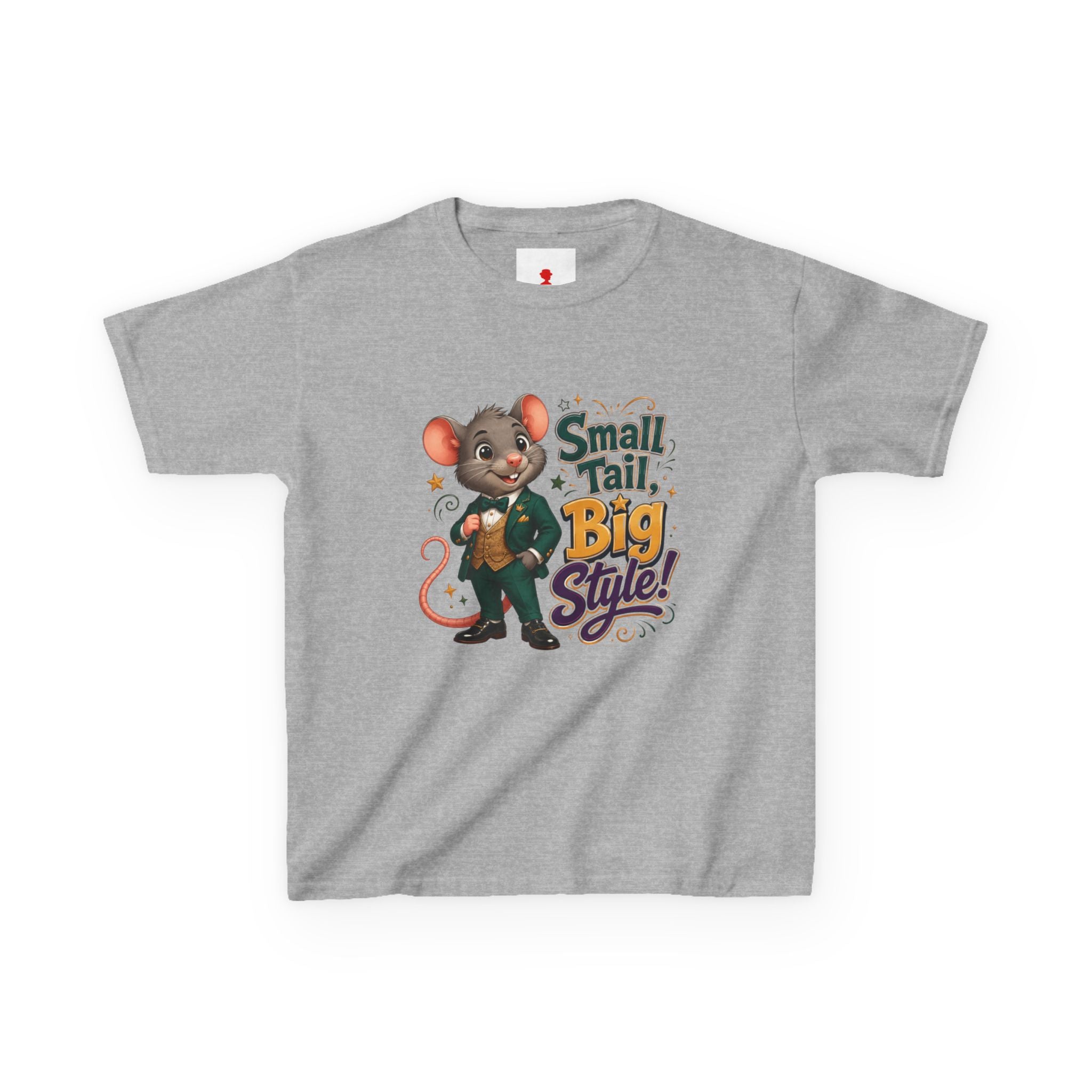 Kids T-Shirt — “Small Tail, Big Style!” Cartoon Mouse Graphic Tee