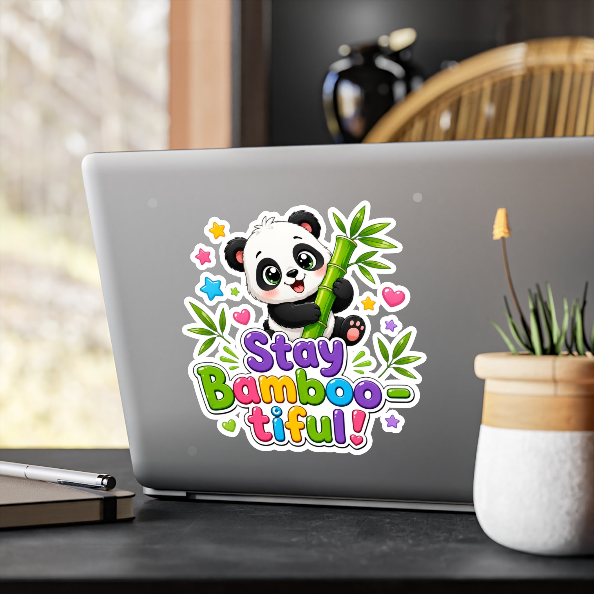 Stay Bamboo-tiful Panda Vinyl Sticker