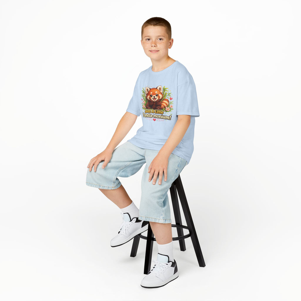 Red Panda Illustration Kids T-Shirt | "Just A Little Panda-monium"