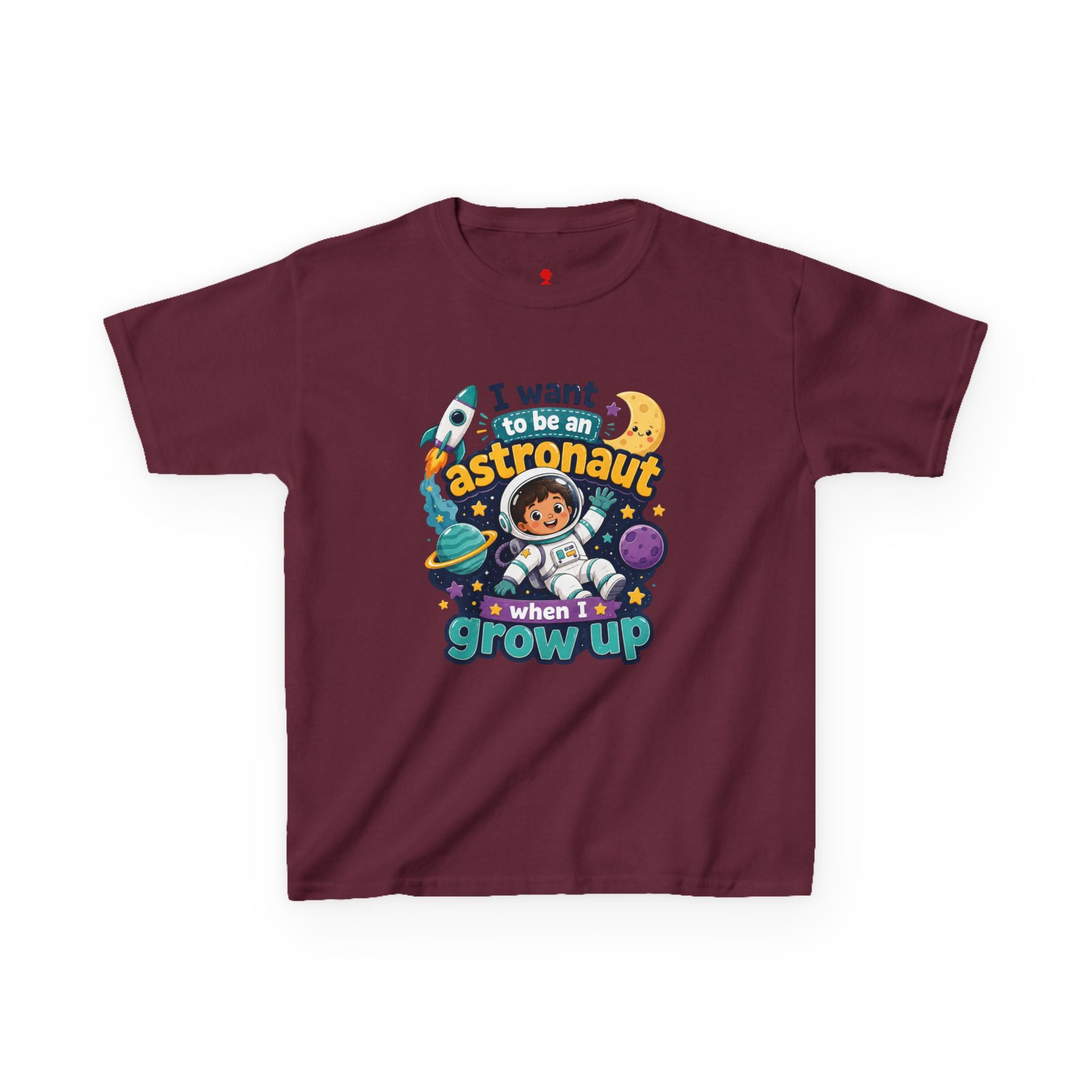 Kids Astronaut T-Shirt — "I Want to Be an Astronaut When I Grow Up" Space Tee