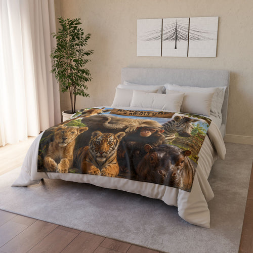 Adventure Awaits Animal Safari Blanket