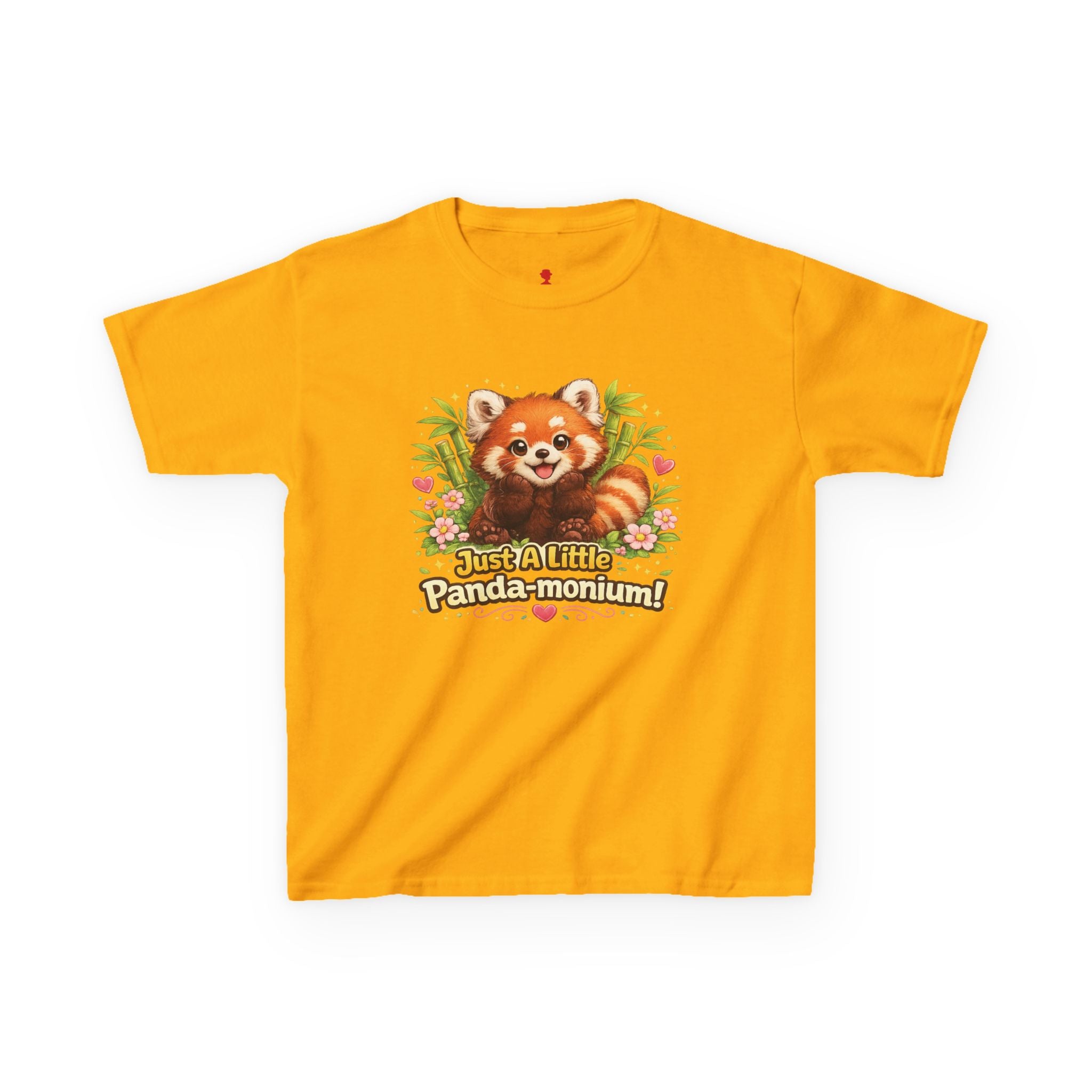 Red Panda Illustration Kids T-Shirt | "Just A Little Panda-monium"