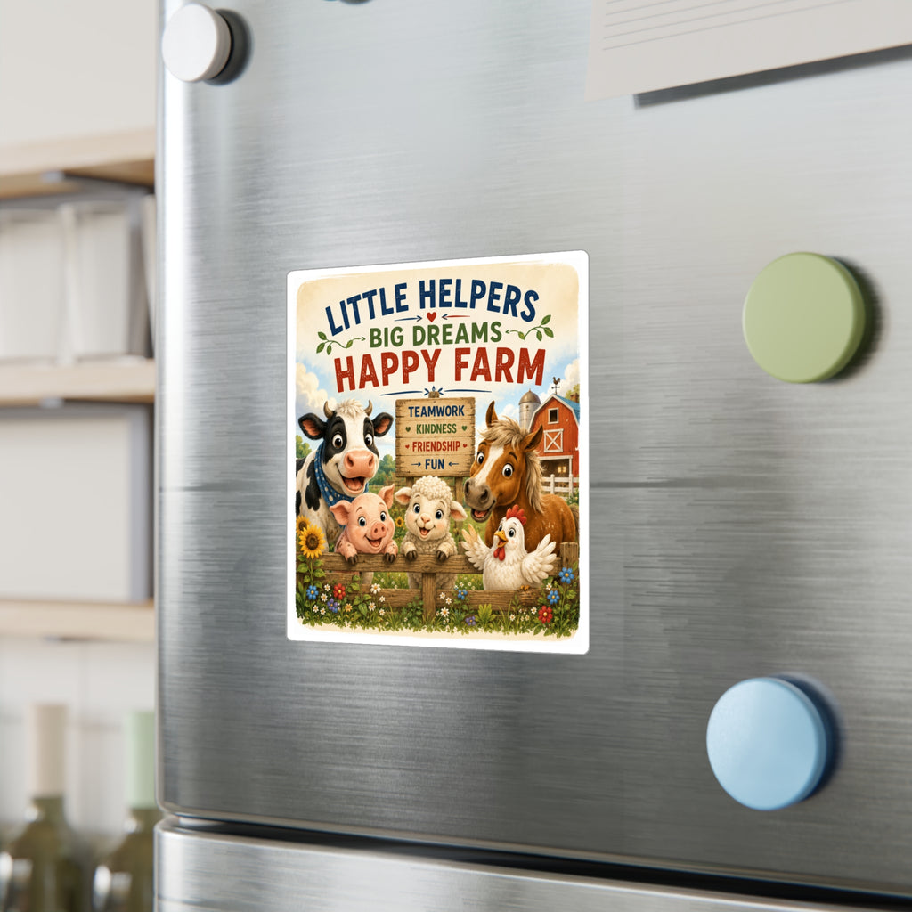 Happy Farm 'Little Helpers, Big Dreams' Vinyl Sticker