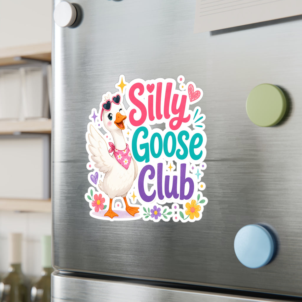 Silly Goose Club Vinyl Sticker — Cute Kiss-Cut Decal for Laptops, Water Bottles & Kids’ Gifts