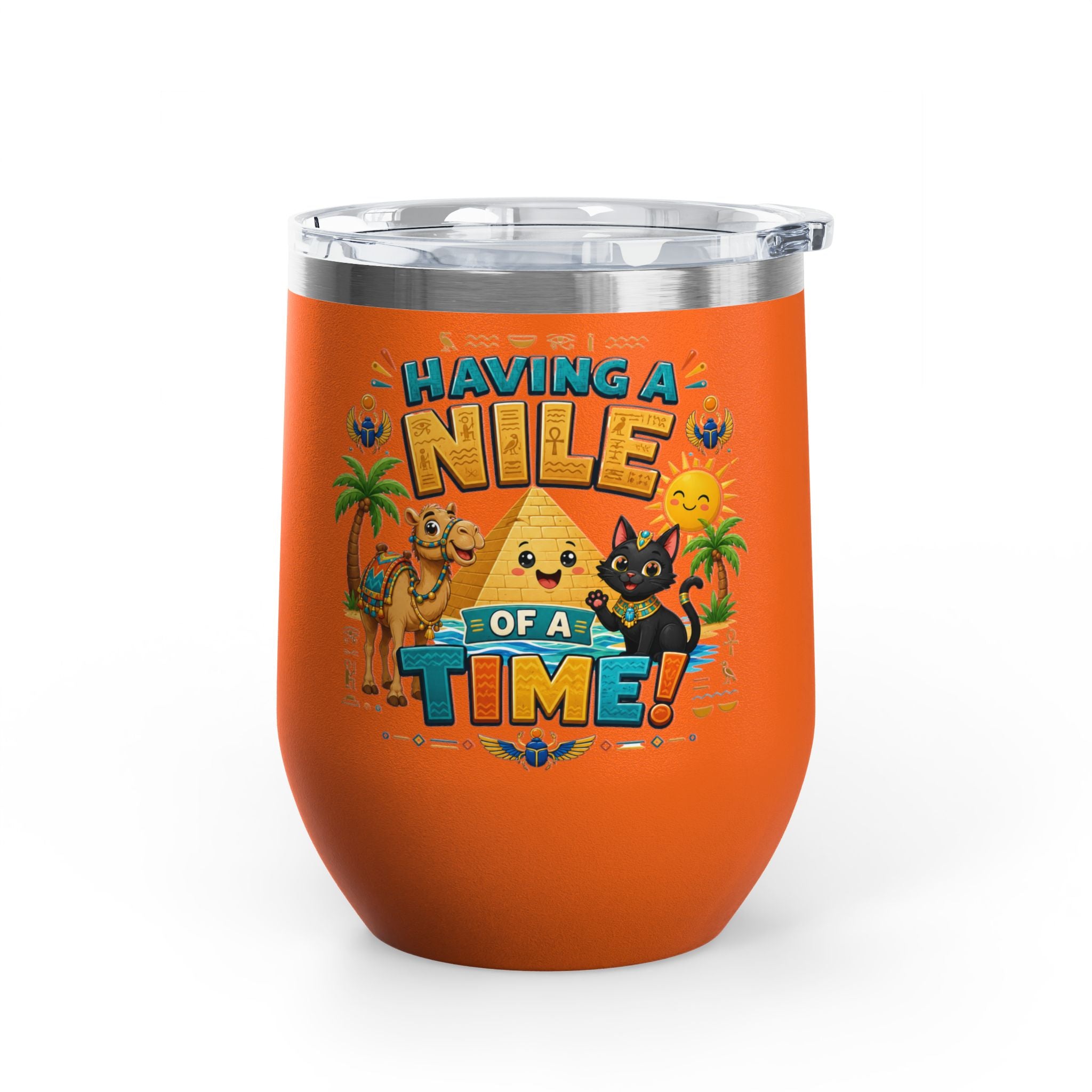 "Having a Nile of a Time" Cute Egyptian Pyramid Cat & Camel 12oz