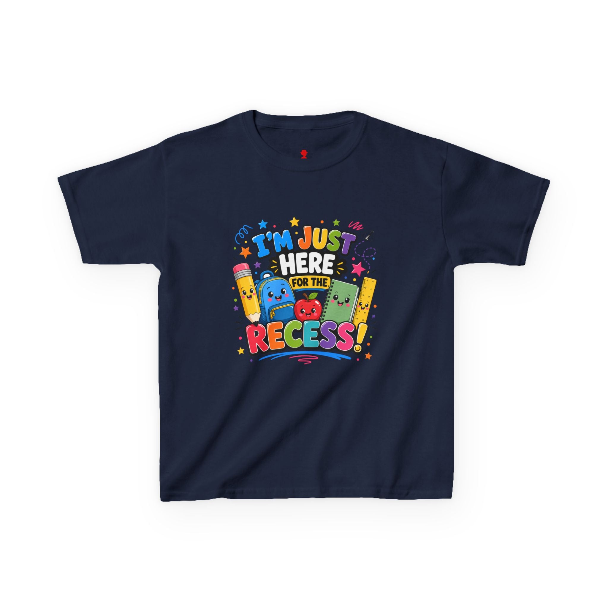 I'm Just Here for Recess Kids T-Shirt | Playful School Graphic Tee