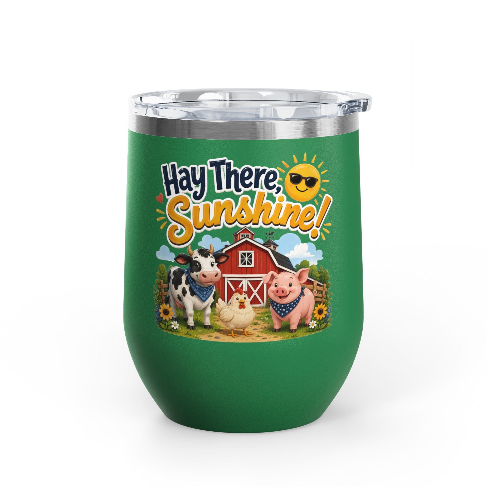 "Hay There, Sunshine!" Farm Animal 12oz Insulated Cup