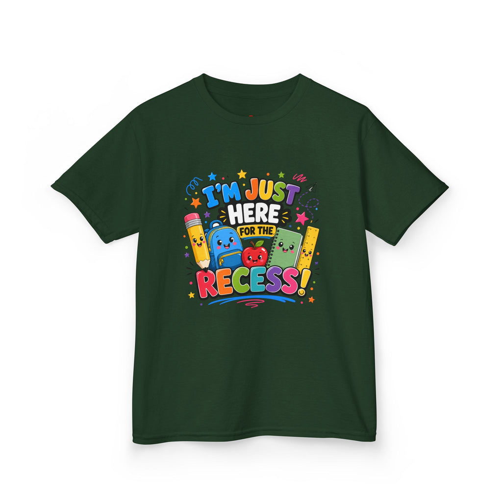 I'm Just Here for Recess Kids T-Shirt | Playful School Graphic Tee