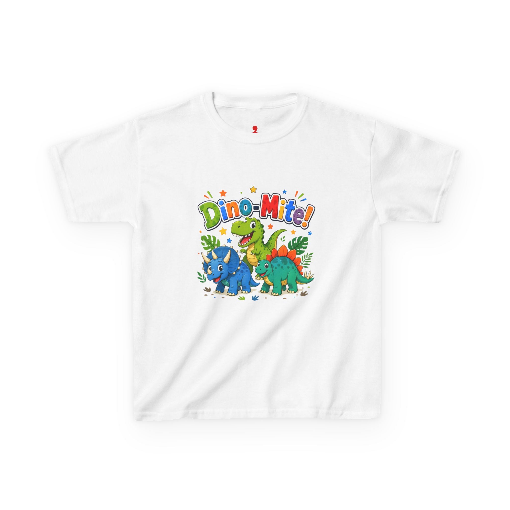 Kids T-Shirt - "Dino-Mite!" Colorful Dino Crew Tee for Toddlers & Kids