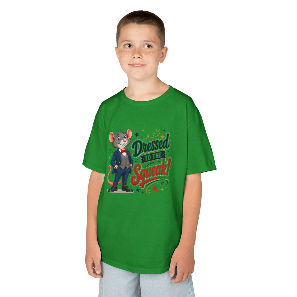 Kids Tee — "Dressed to the Squeak" Cartoon Mouse Graphic