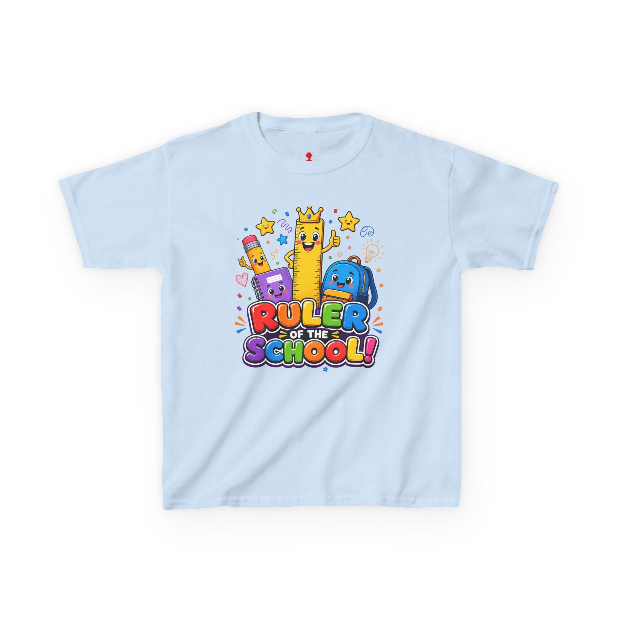 Ruler of the School kids T-Shirt | Cute School Supplies Graphic