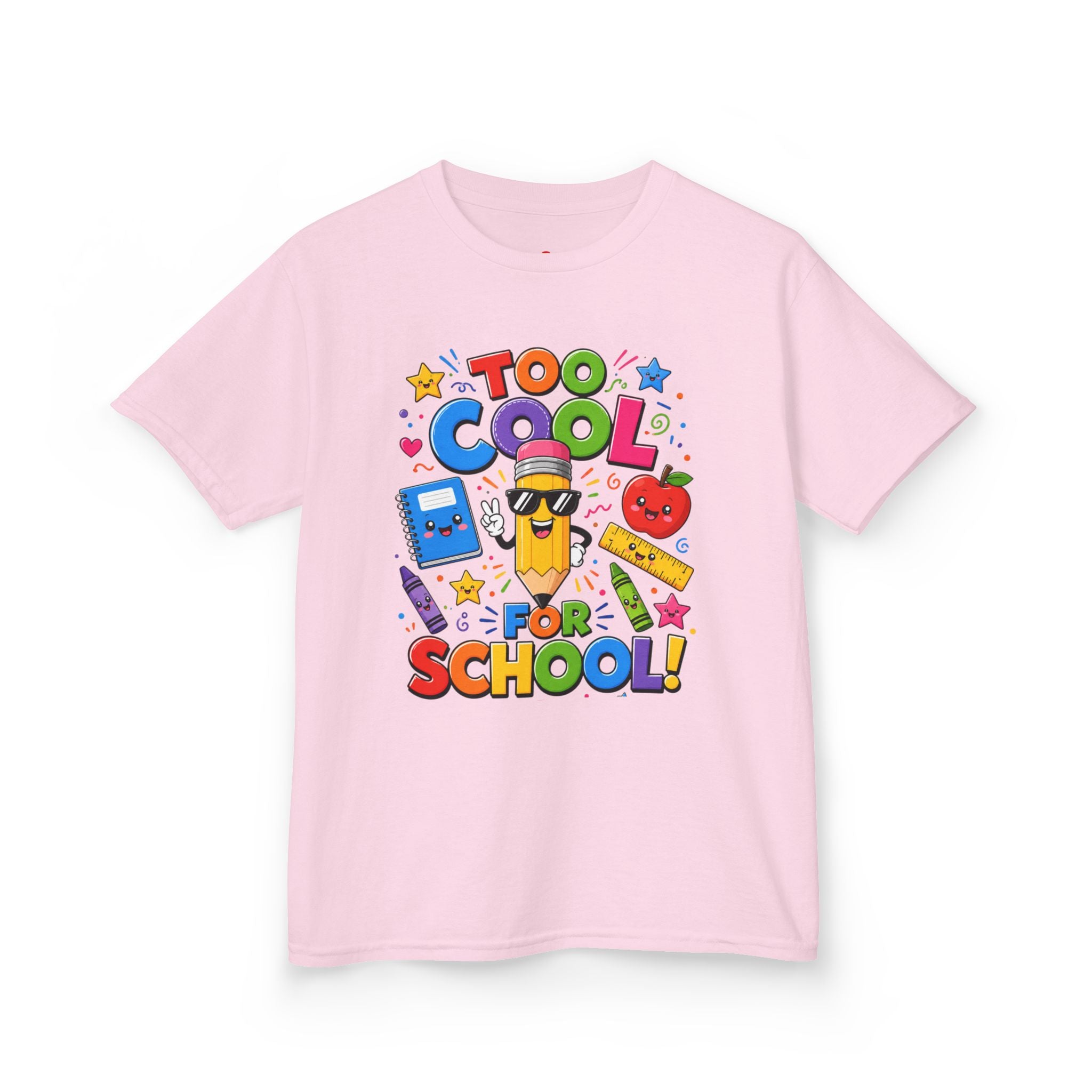 Too Cool For School Kids Tee | Cute Pencil School Supplies Back to School
