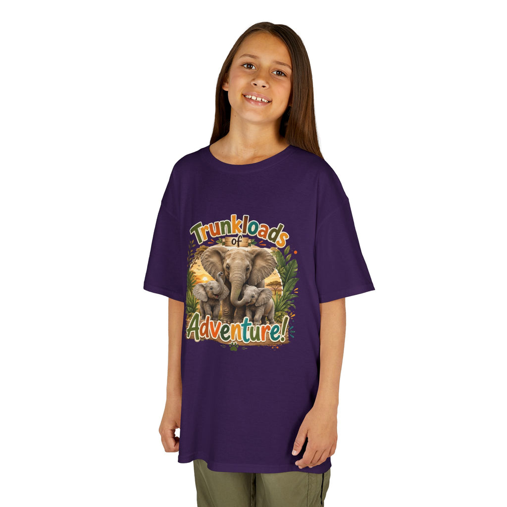 Kids Tee - "Trunkloads of Adventure" Elephant Graphic