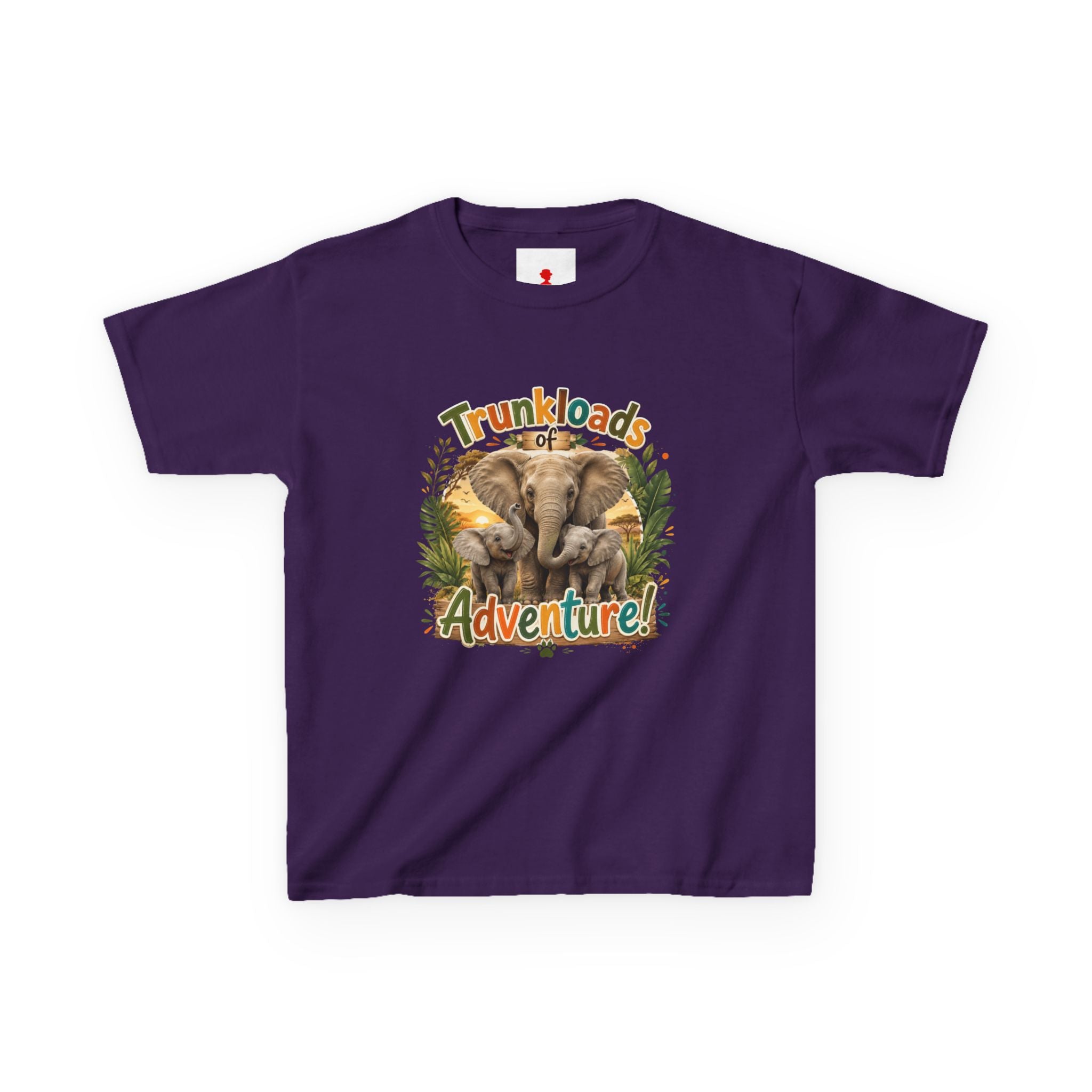 Kids Tee - "Trunkloads of Adventure" Elephant Graphic