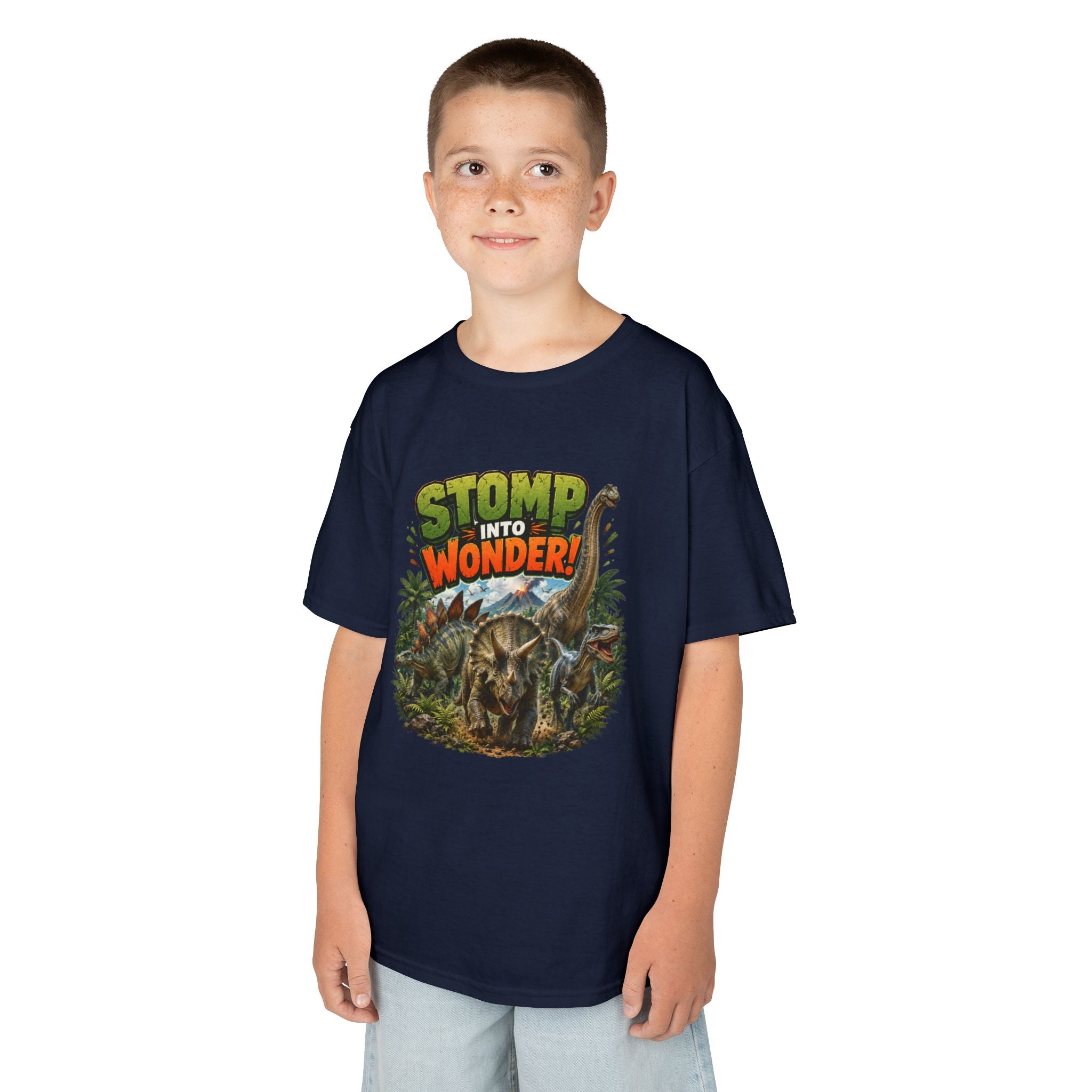 Kids T-Shirt - "Stomp Into Wonder" Dinosaur Graphic Tee