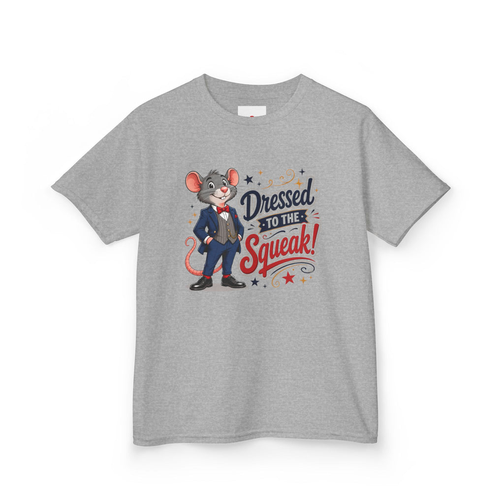 Kids Tee — "Dressed to the Squeak" Cartoon Mouse Graphic