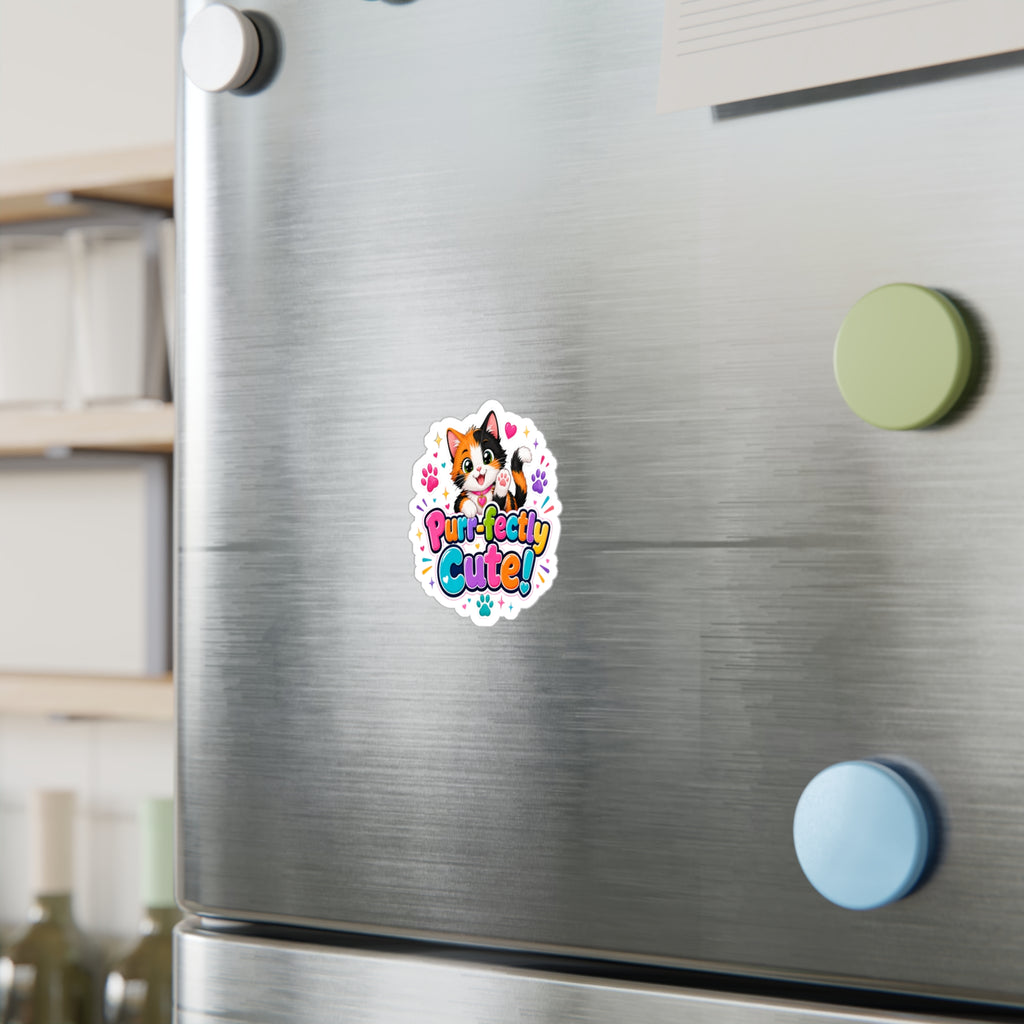 Purr-fectly Cute! Cat Kiss-Cut Vinyl Sticker
