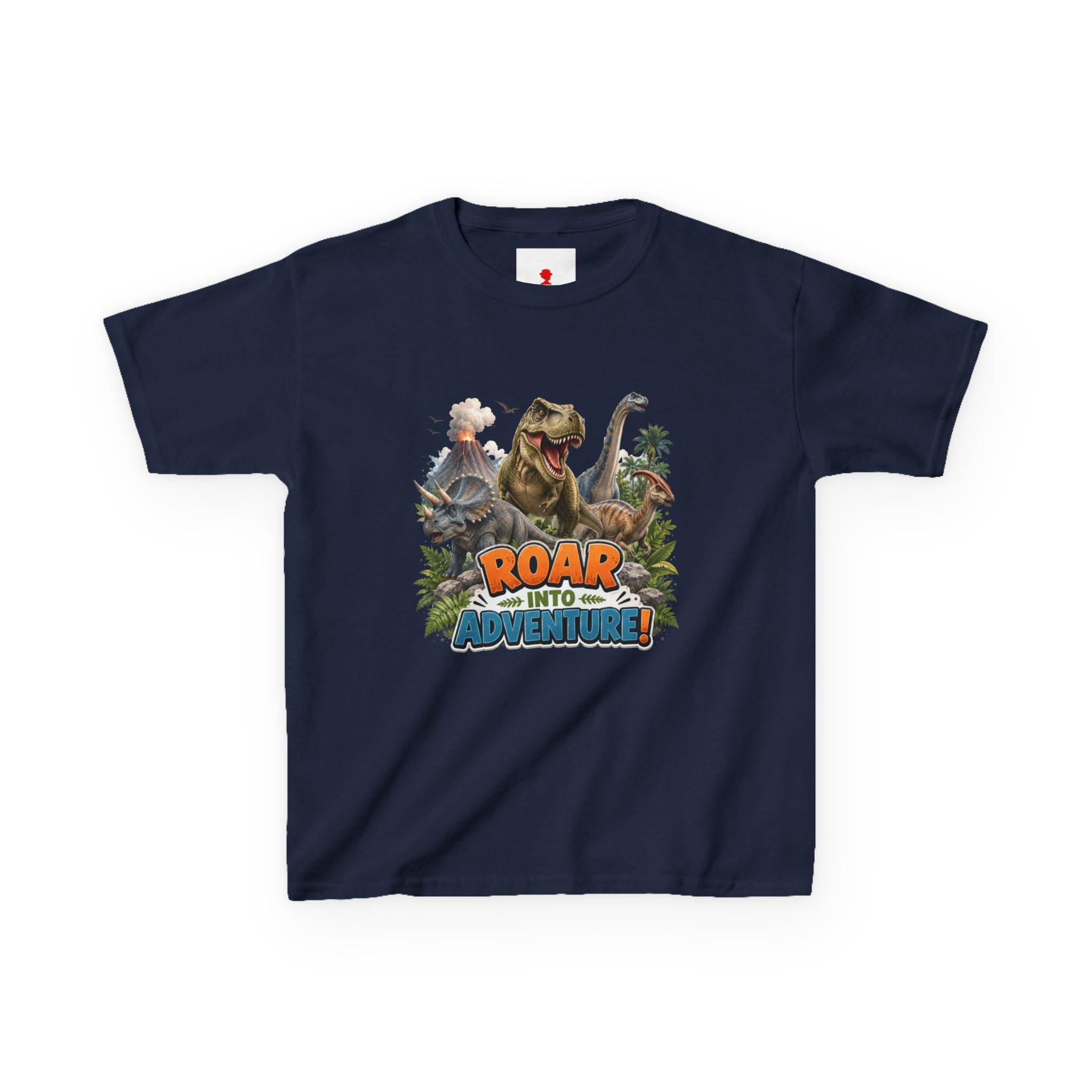 Kids Dinosaur Tee - "Roar Into Adventure" Graphic Shirt for Boys & Girls