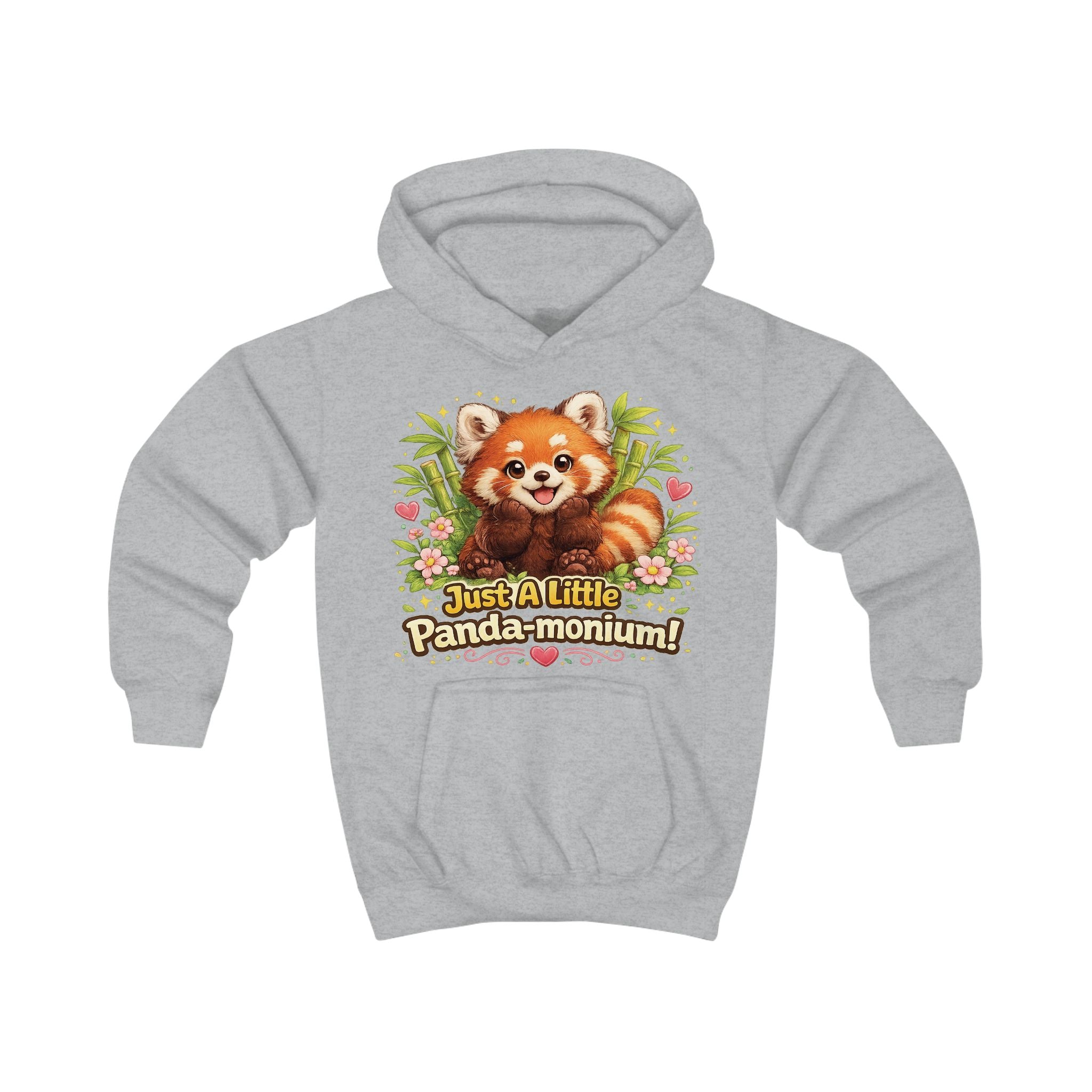 Red Panda Illustration Kids Hoodie | Just A Little Panda-monium, Cute Animal Shirt