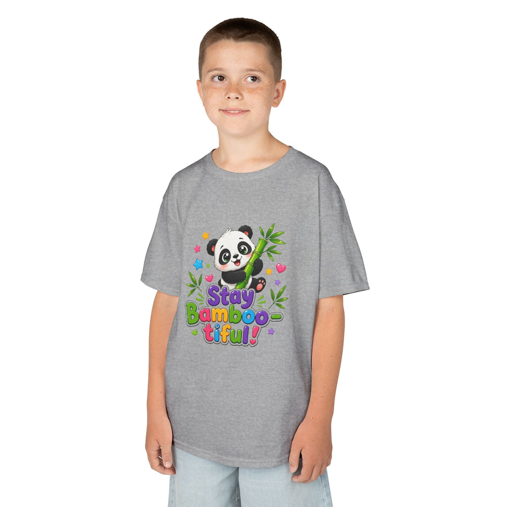 Kids Panda 'Stay Bambootiful!' T-Shirt — Cute Bamboo Forest Tee for Boys & Girls