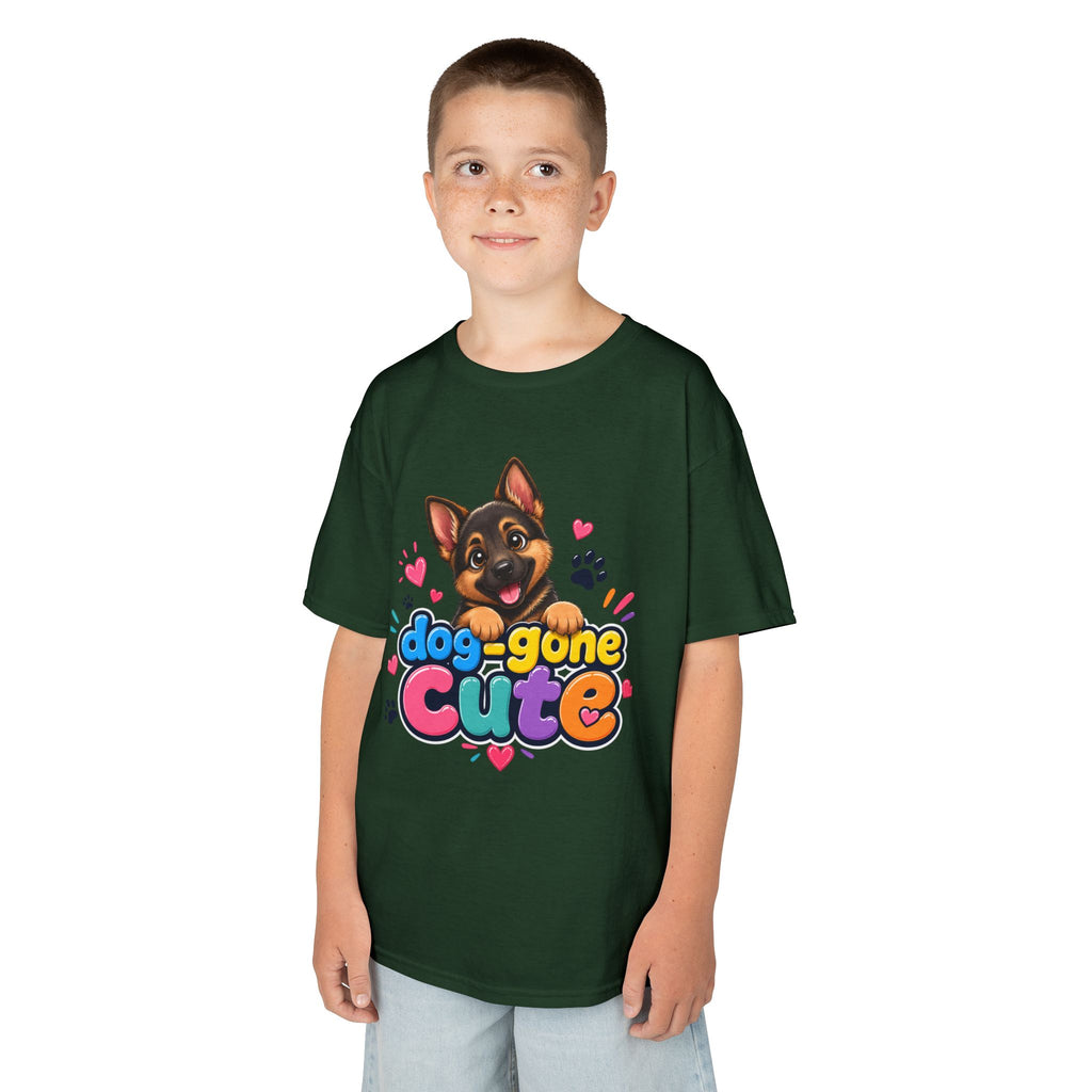 Kids T-Shirt — "Dog-Gone Cute" German Shepherd Puppy Tee