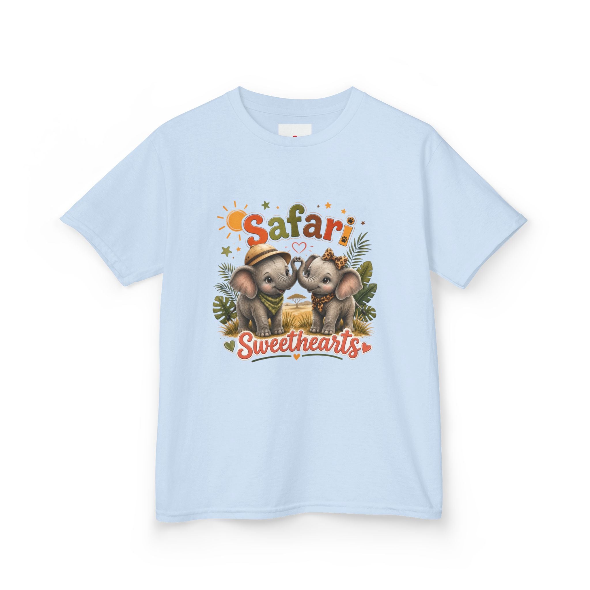 Kids Safari Sweethearts Tee — Cute Elephant Jungle Graphic T-Shirt