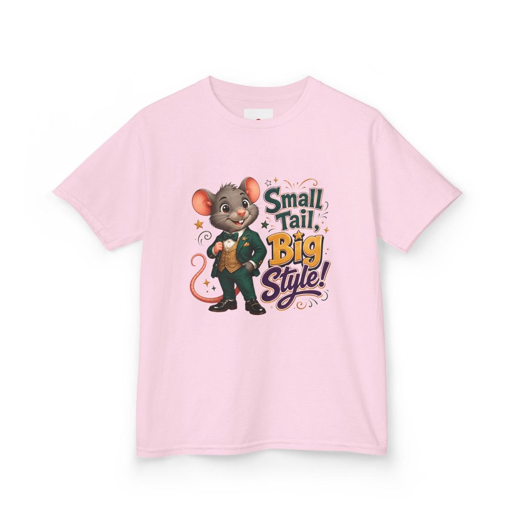 Kids T-Shirt — “Small Tail, Big Style!” Cartoon Mouse Graphic Tee