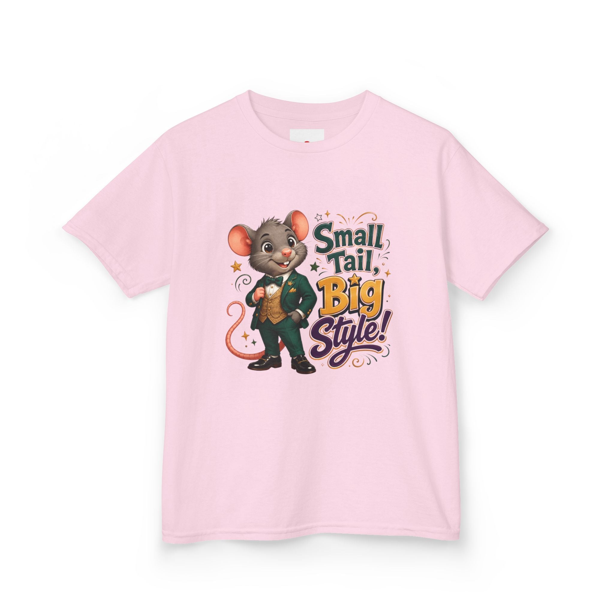 Kids T-Shirt — “Small Tail, Big Style!” Cartoon Mouse Graphic Tee
