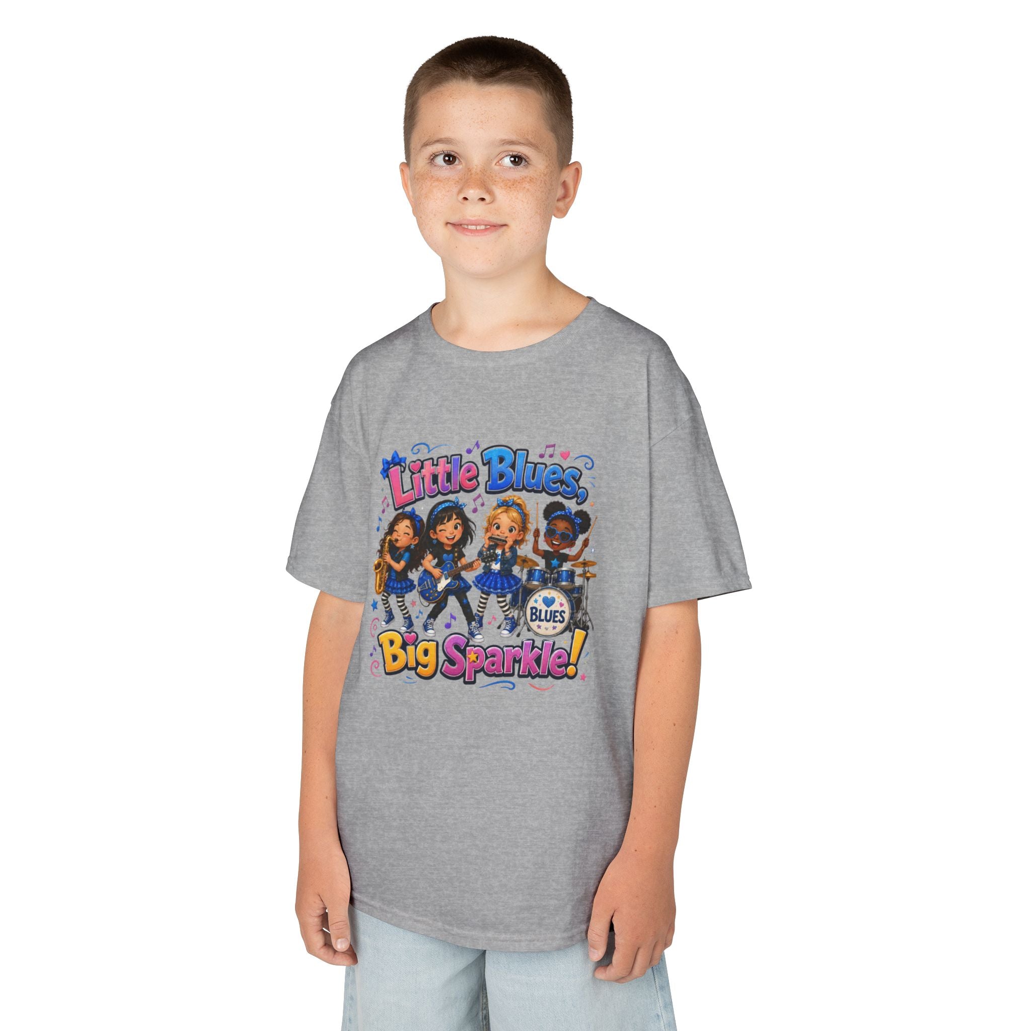 Kids Tee — "Little Blues Big Sparkle" Band Graphic