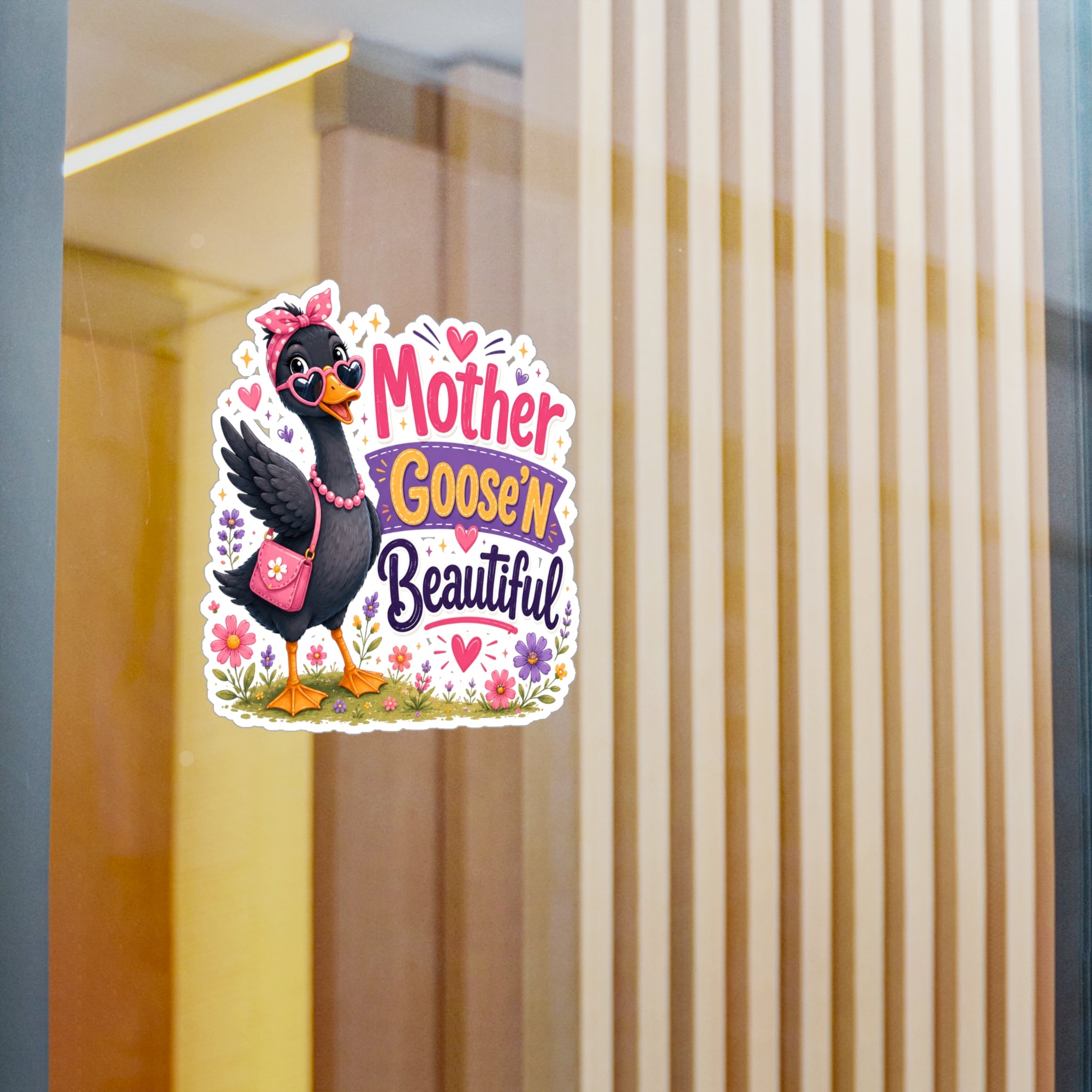 Mother Goose'n Beautiful Vinyl Sticker — Cute Kiss-Cut Decal for Moms & Nursery Decor