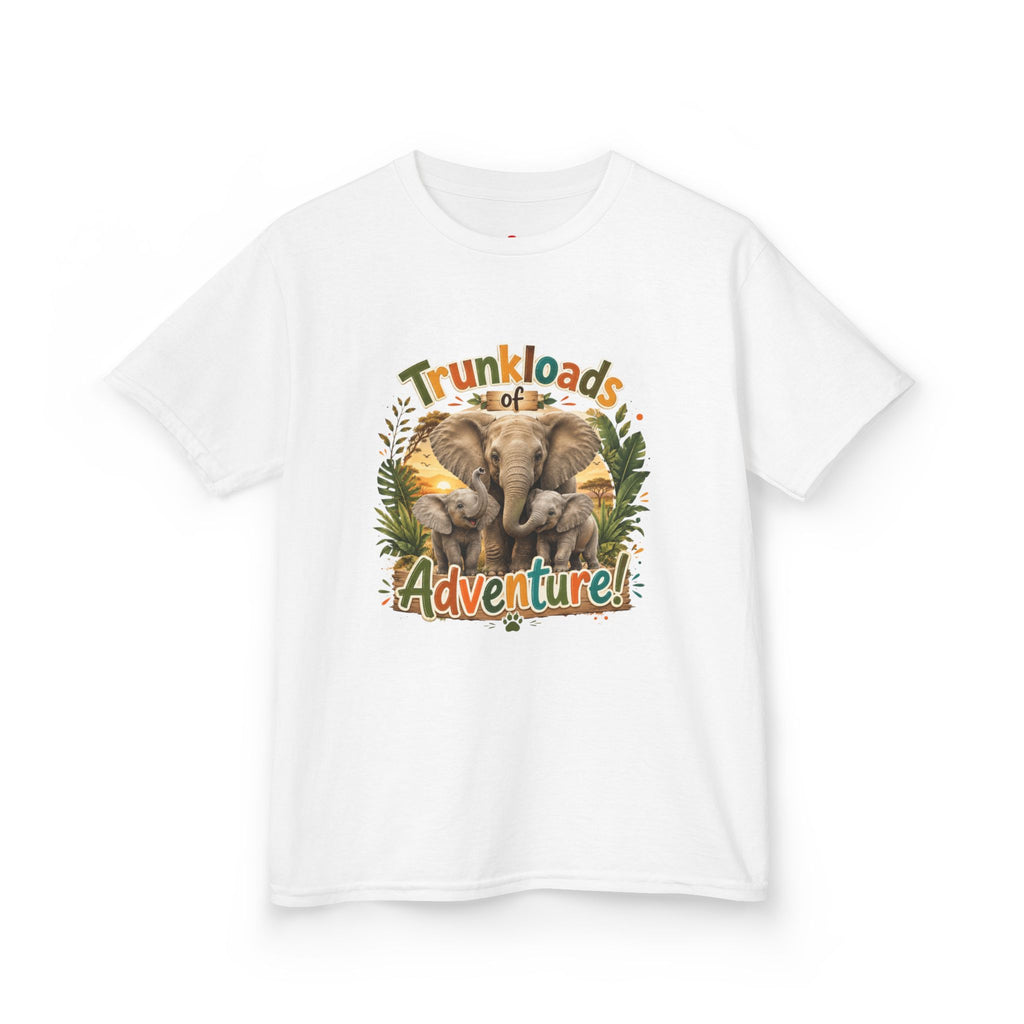 Kids Tee - "Trunkloads of Adventure" Elephant Graphic
