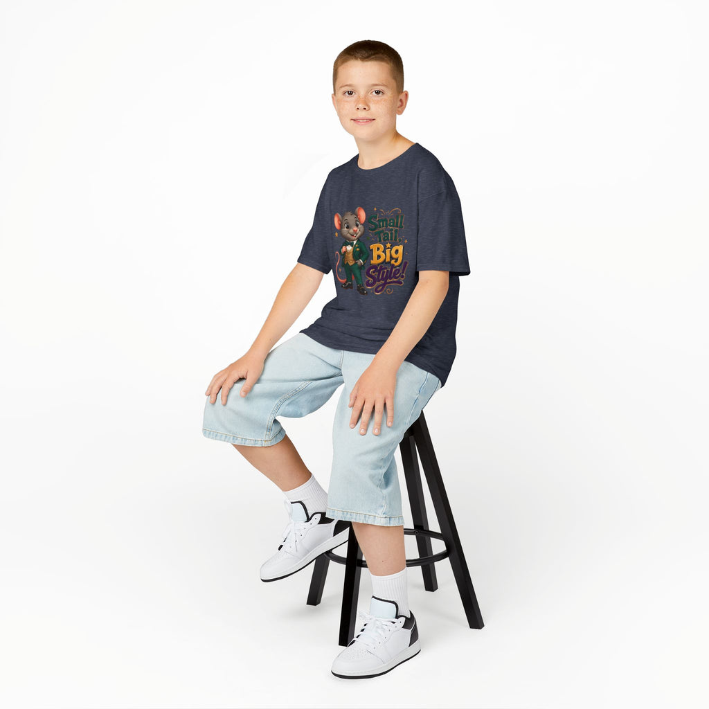 Kids T-Shirt — “Small Tail, Big Style!” Cartoon Mouse Graphic Tee