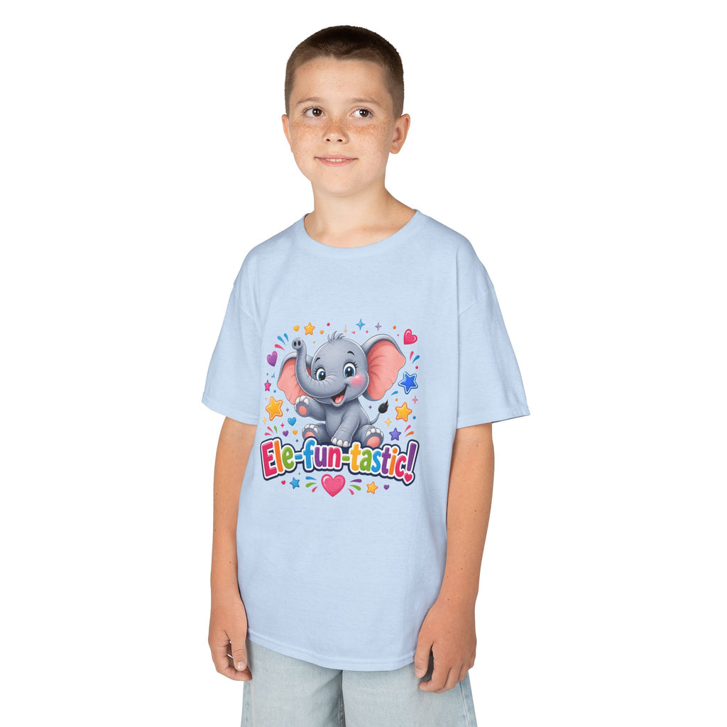 Kids T-Shirt — "Ele-fun-tastic!" Cute Elephant Graphic Tee for Toddlers, Birthday & Playtime